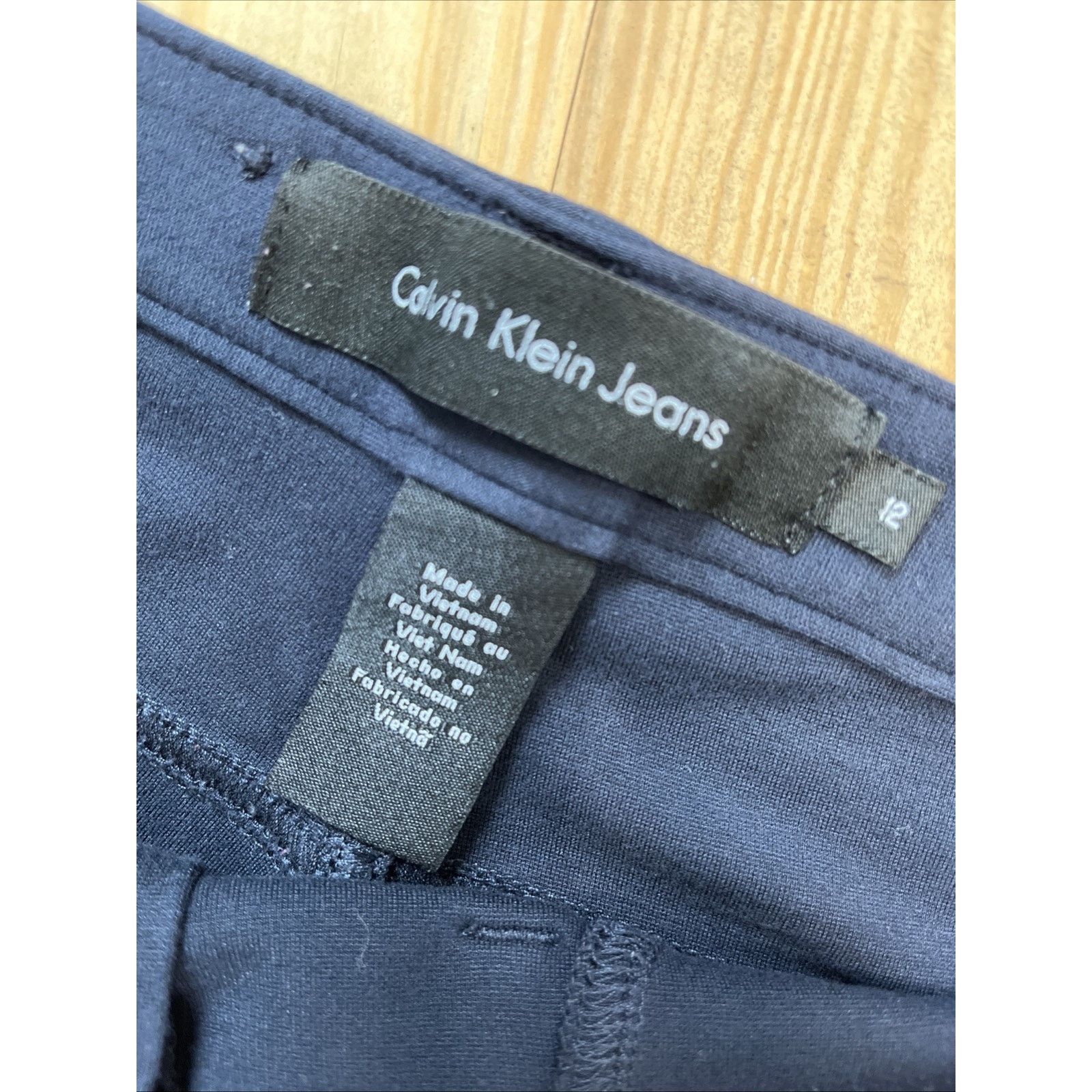 Calvin Klein Women’s 12 Pant's Calvin Klein Super Soft Navy Blue Pockets Size 34" / US 12 / IT 48 - 3 Thumbnail
