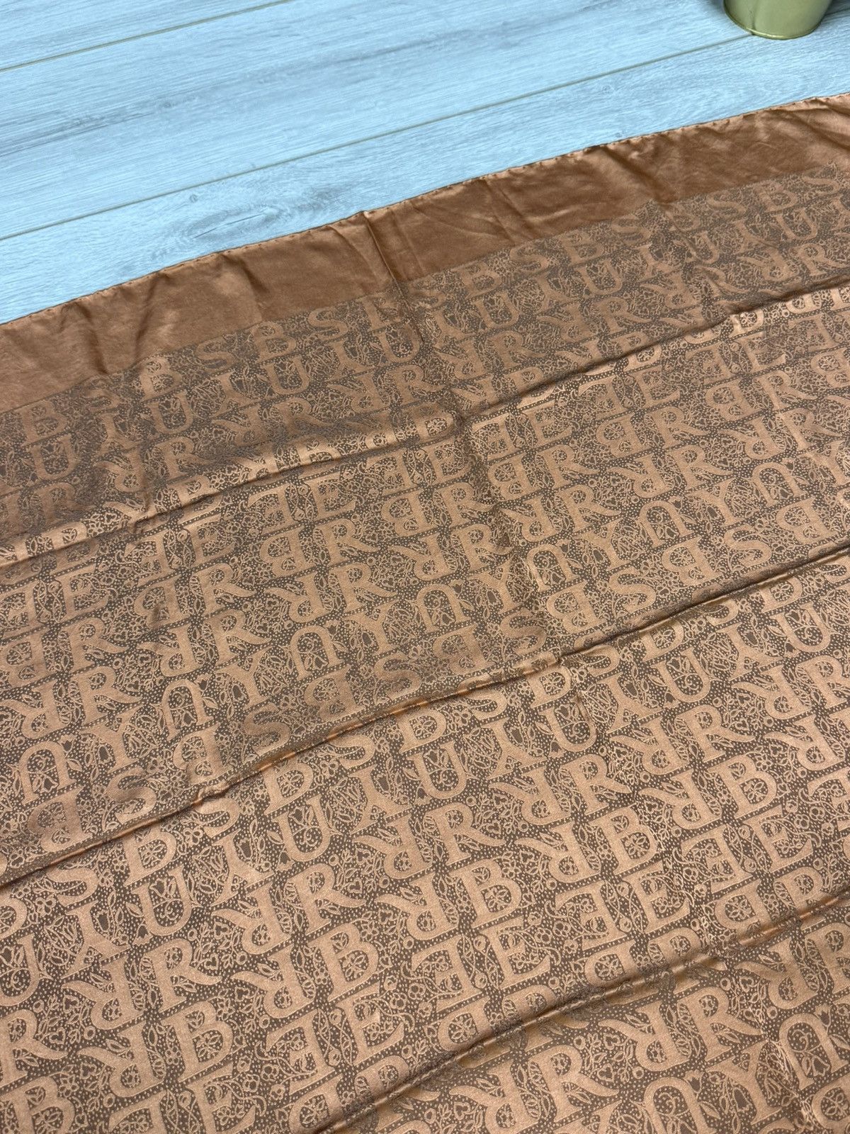 Burberry Burberry monogram letters vintage silk scarf authentic Size ONE SIZE - 5 Thumbnail