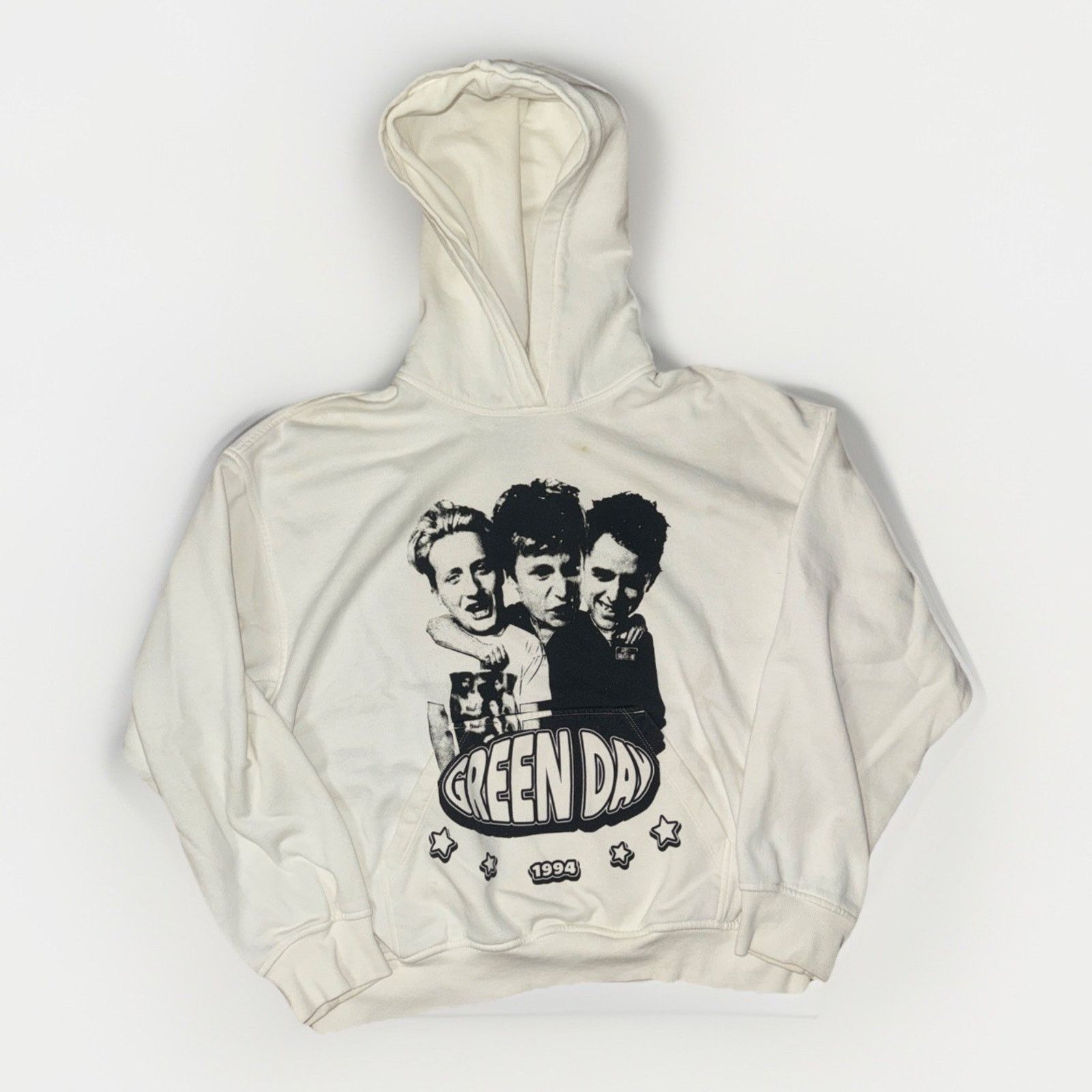 Band Tees × Vintage Green Day Pullover Hoodie White Small 22x22 Size S / US 4 / IT 40 - 1 Thumbnail