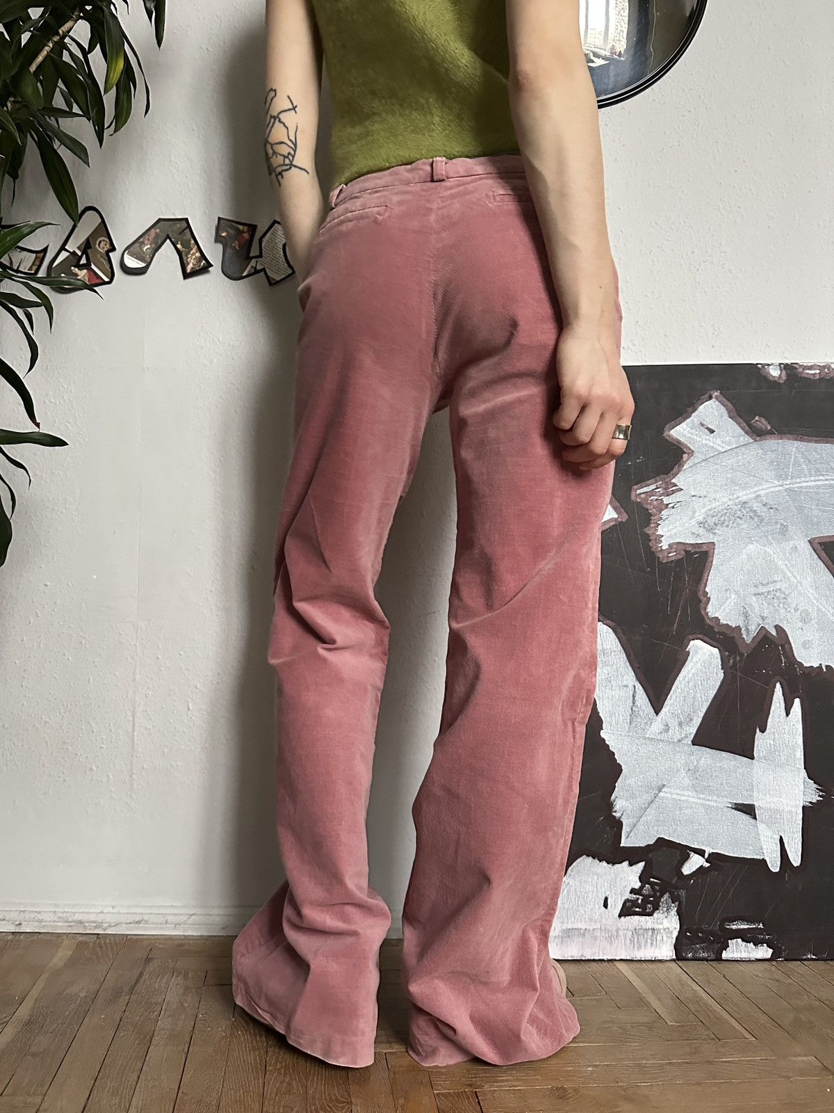 Japanese Brand × Seditionaries Glamour Y2K 2000s Flared Wide Leg Velvet Corduroy Pants Size 30" / US 8 / IT 44 - 3 Thumbnail