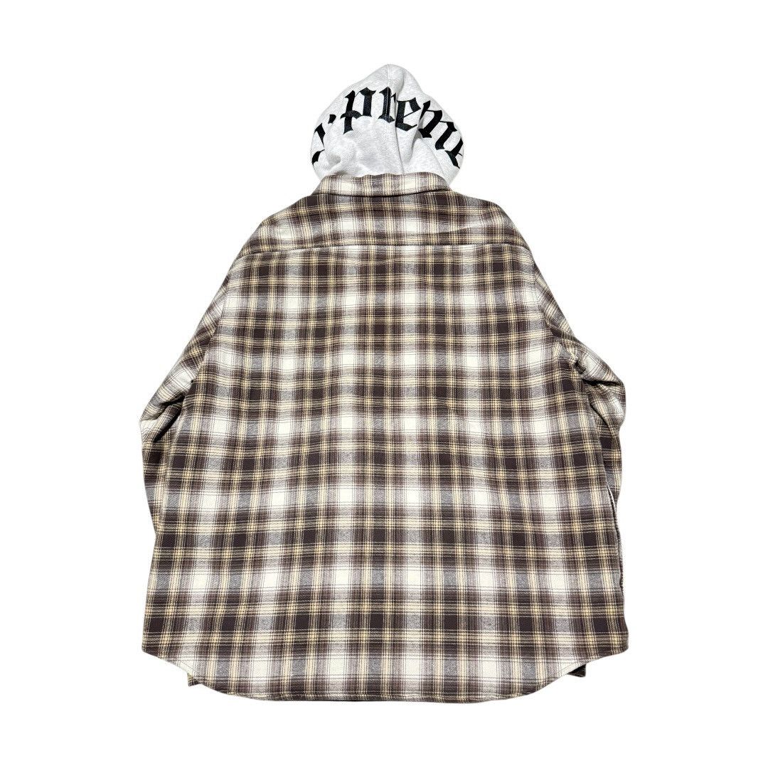 Supreme [In Hand] Supreme Quilted Lined Hooded Flannel Shirt | Grailed