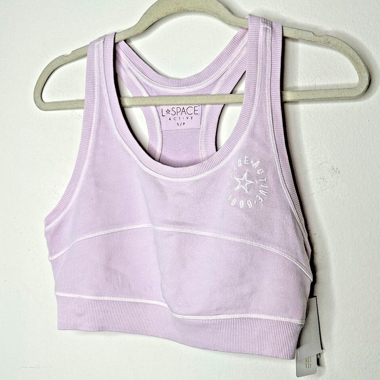 Other NWT L*Space Out Of Bounds Lilac Crop Scoop Racerback Bra S Size S / US 4 / IT 40 - 2 Thumbnail