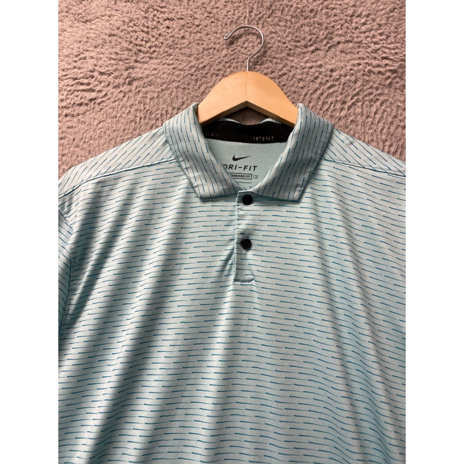 Nike Nike Athletic Golf Short Sleeve Polo Shirt Logo Aqua Yacht? Size US L / EU 52-54 / 3 - 2 Thumbnail