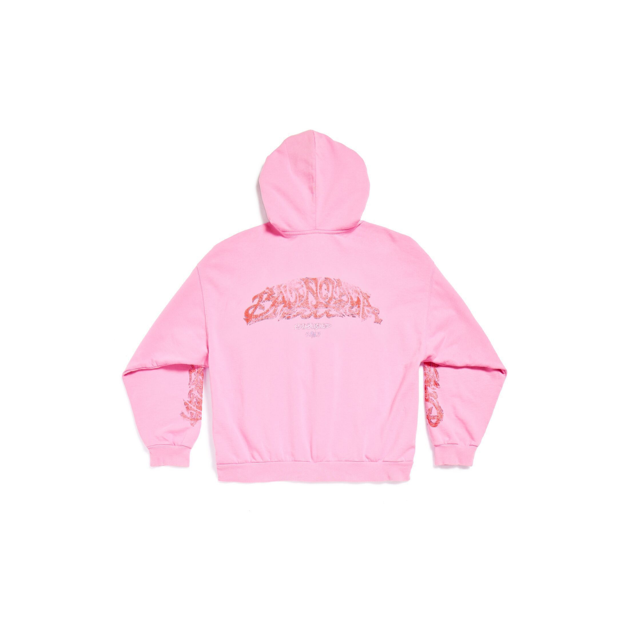 Balenciaga o1tr1nto0725 Offshore Zip-Up Hoodie Medium Fit in Pink Size US XL / EU 56 / 4 - 6 Thumbnail