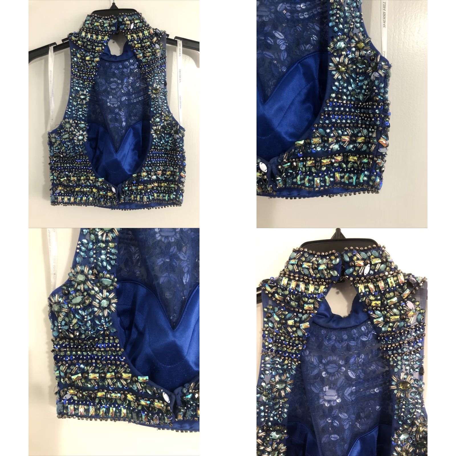 Vintage VINTAGE Sherri Hill Formal Jeweled Halter Top For Skirt Dress Prom Size XXS / US 00 / IT 34 - 8 Thumbnail