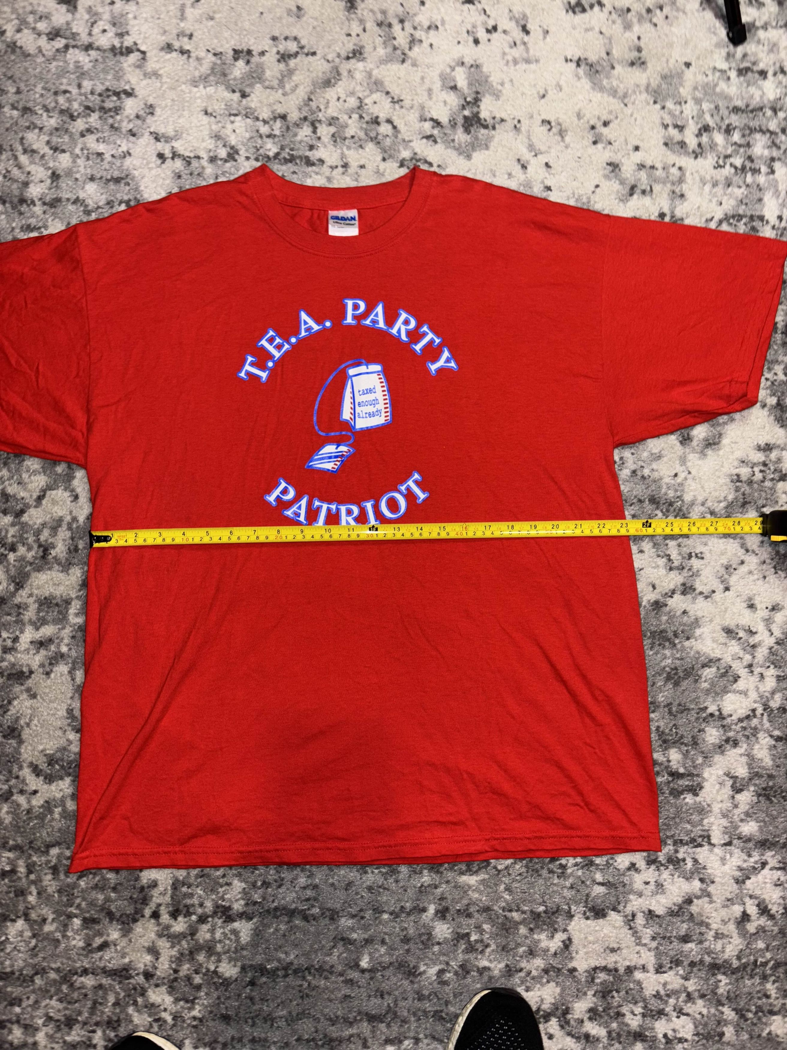 Vintage Vintage T.E.A. Party Patriot Humor Shirt Size US XL / EU 56 / 4 - 5 Thumbnail