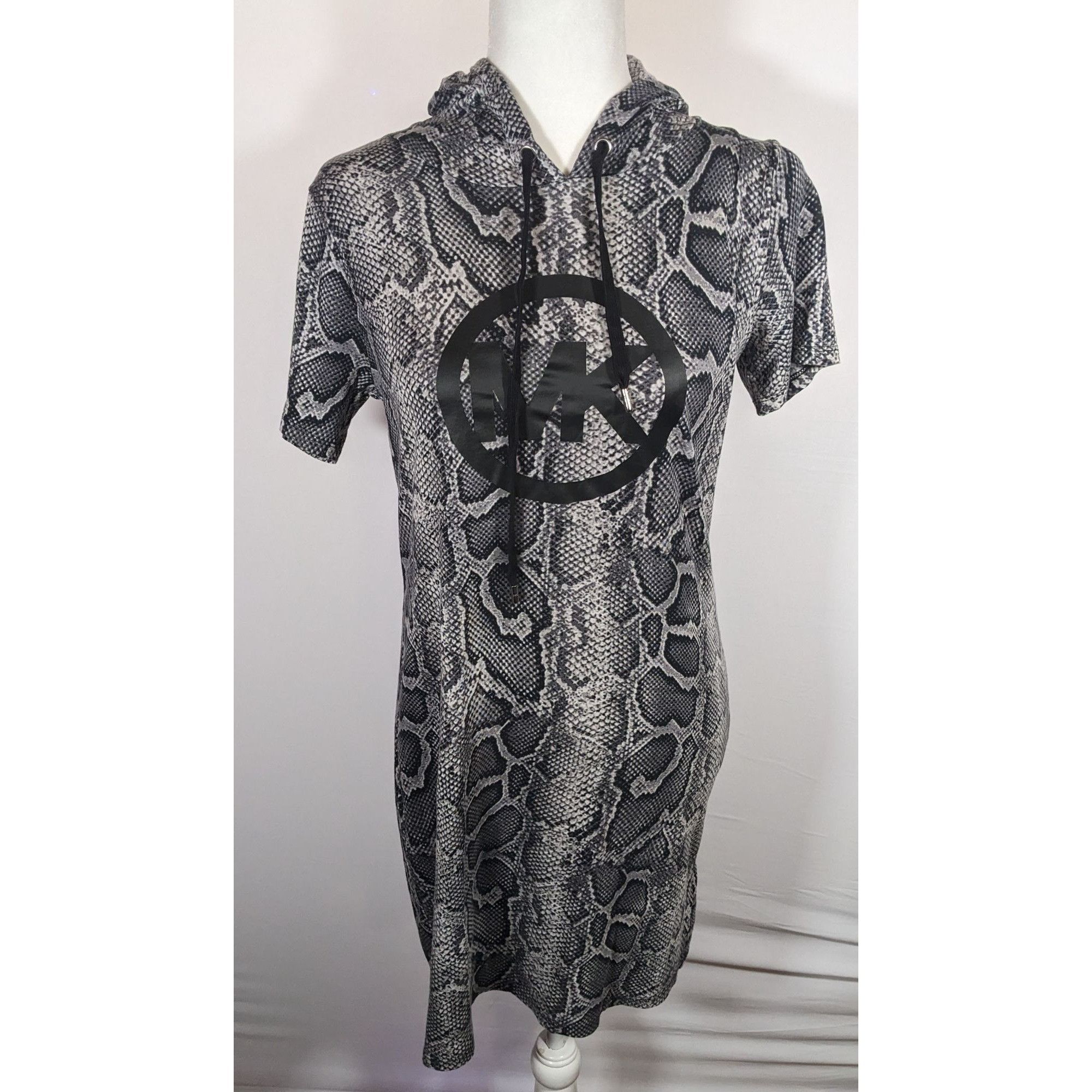 Michael Kors Michael Kors Snake Skin Print Hooded Lounge Dress Size S / US 4 / IT 40 - 7 Thumbnail