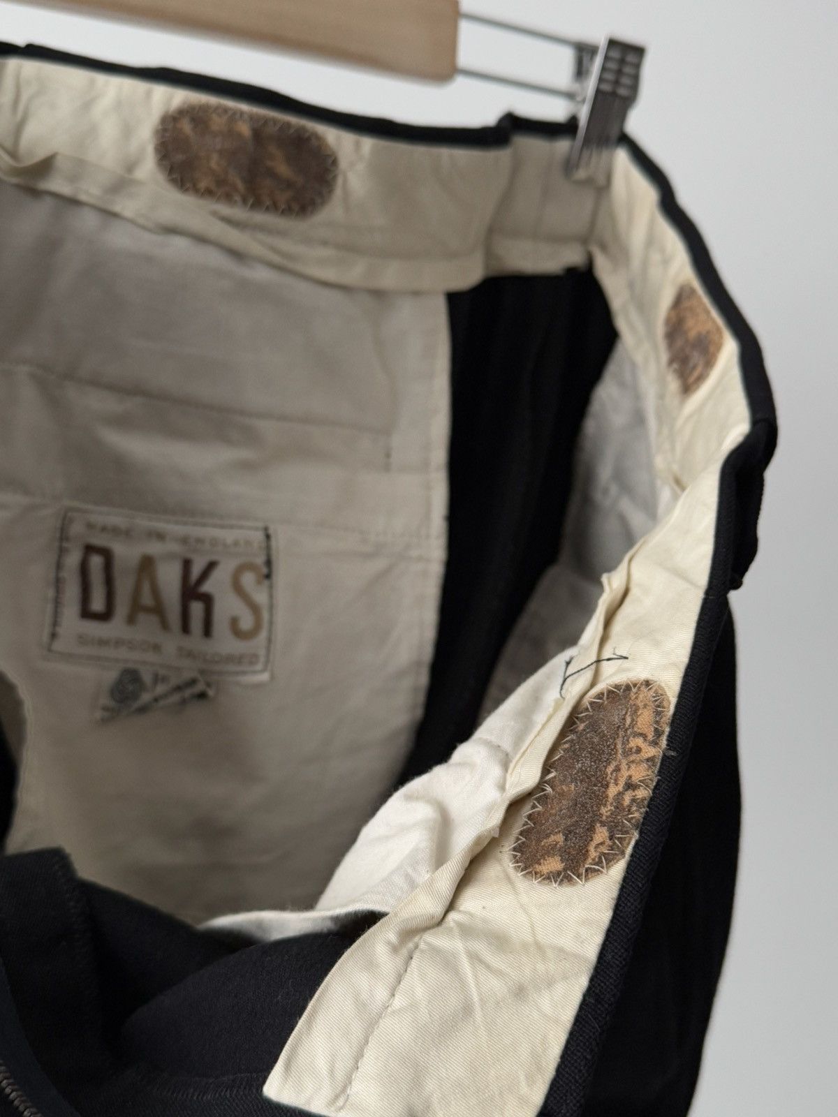 DAKS × Vintage 1940s Daks by Simpson Tailored Tuxedo Two Piece Wool Suit Size 38S - 11 Thumbnail