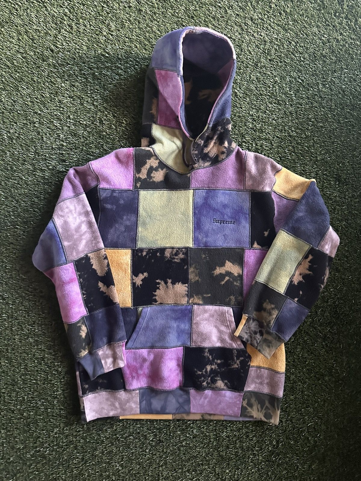 Supreme Supreme Patchwork Tie Dye Hoodie | Grailed