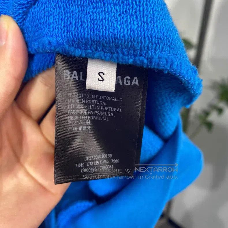 Balenciaga Balenciaga Loose Blue Hoodie Sweatshirt with Mailbox Lette Size US S / EU 44-46 / 1 - 8 Thumbnail