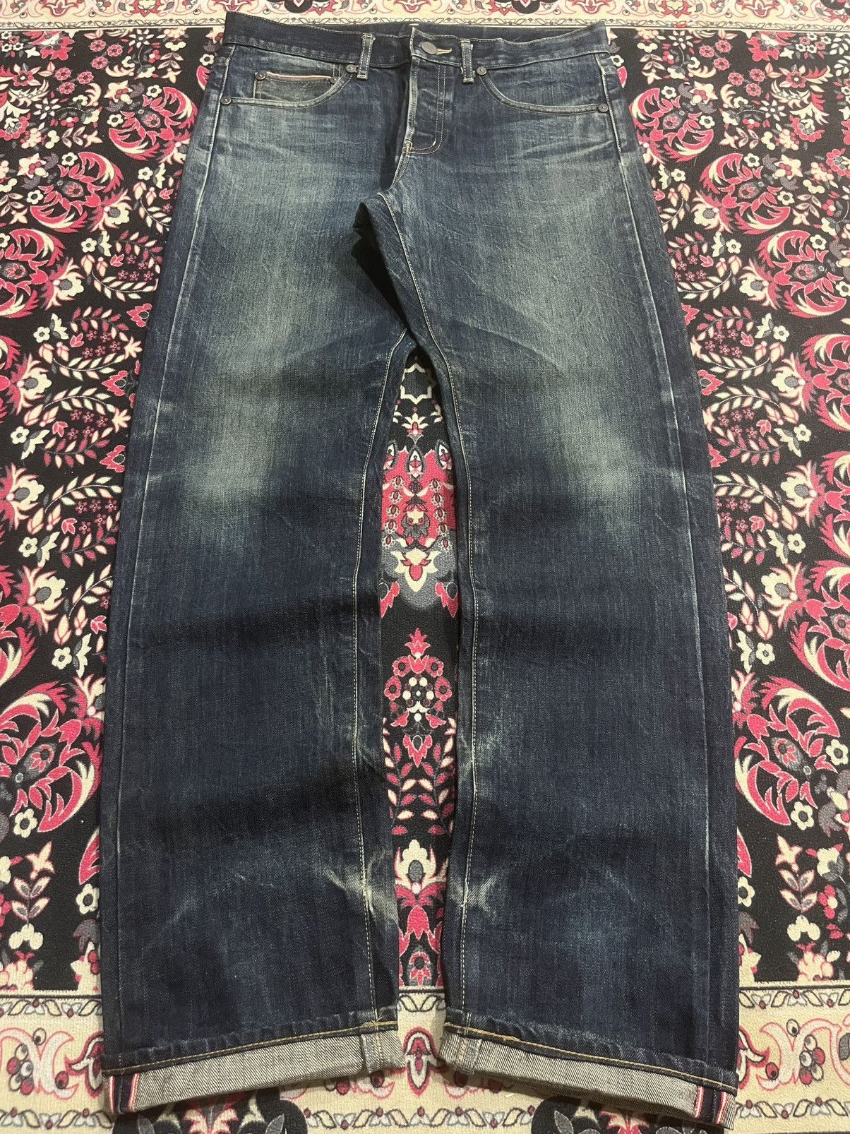 Takeo Kikuchi Vintage Takeo Kikuchi Dark Blue Faded Washed Selvedge Jeans Size US 32 / EU 48 - 1 Thumbnail