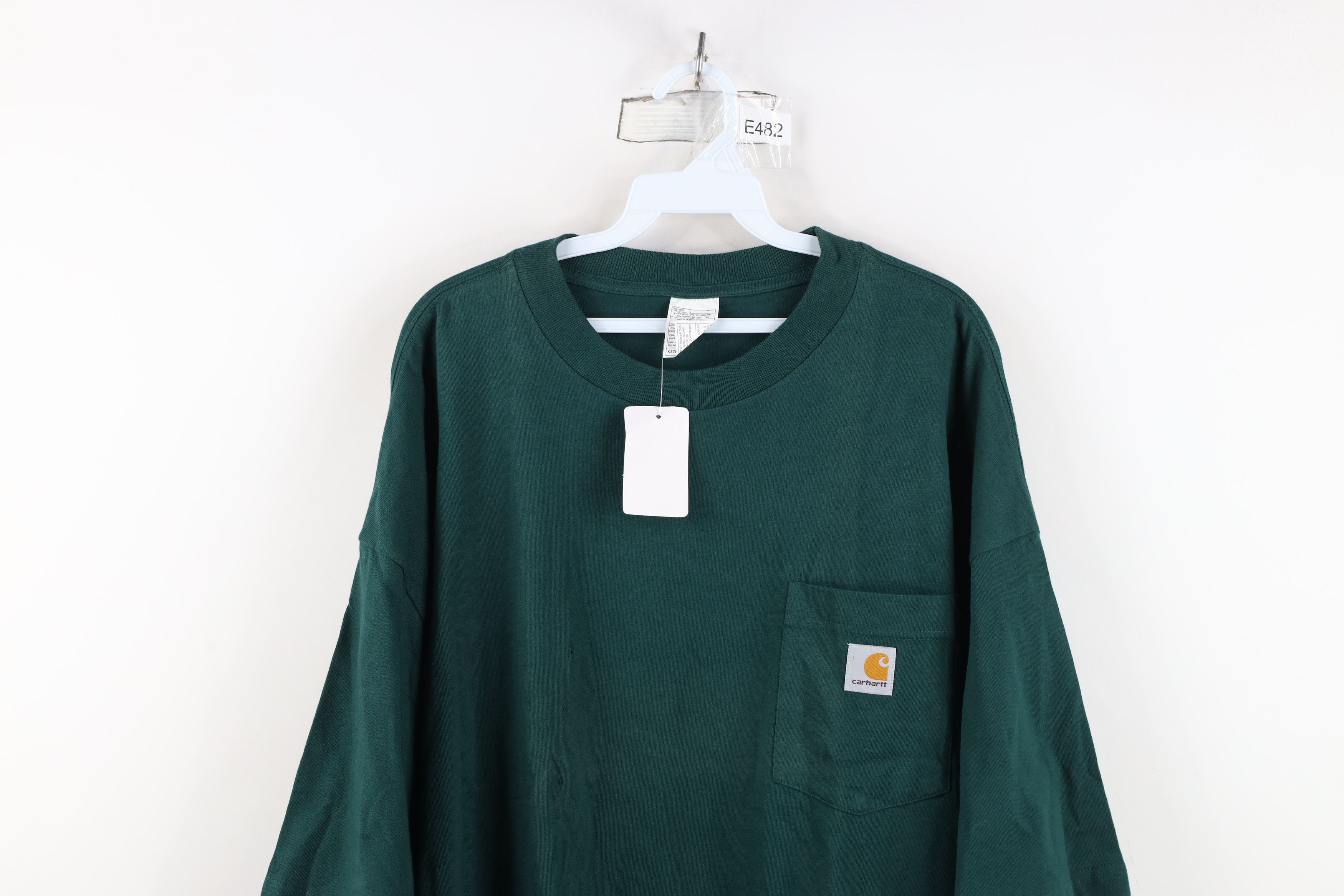 Carhartt Deadstock Vintage 90s Carhartt Pocket T-Shirt Hunter Green Size US XXL / EU 58 / 5 - 2 Thumbnail