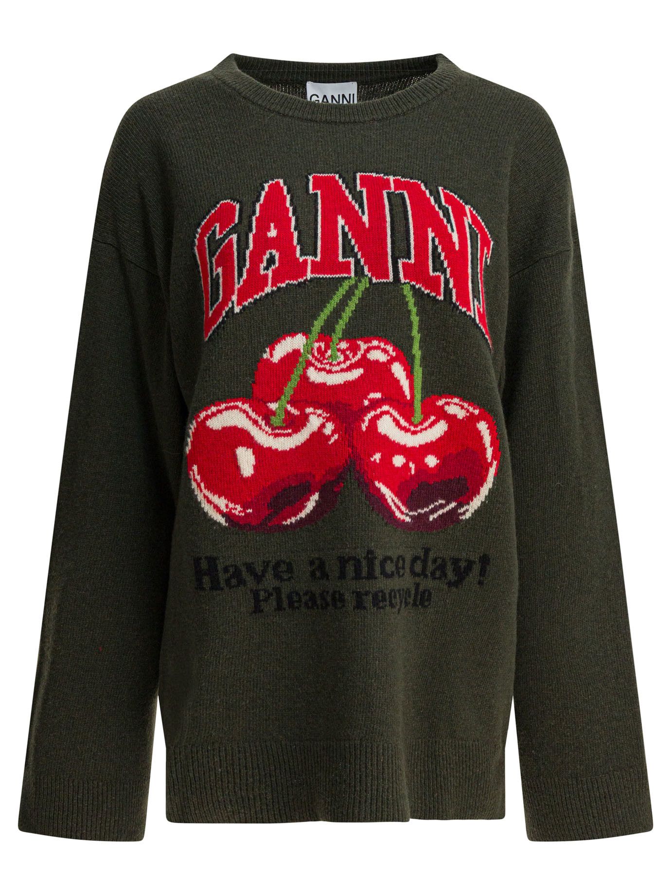 Ganni Ganni Wool-Blend Crew-Neck Sweater tag size S Women - USA Duties Paid Size S / US 4 / IT 40 - 1 Thumbnail