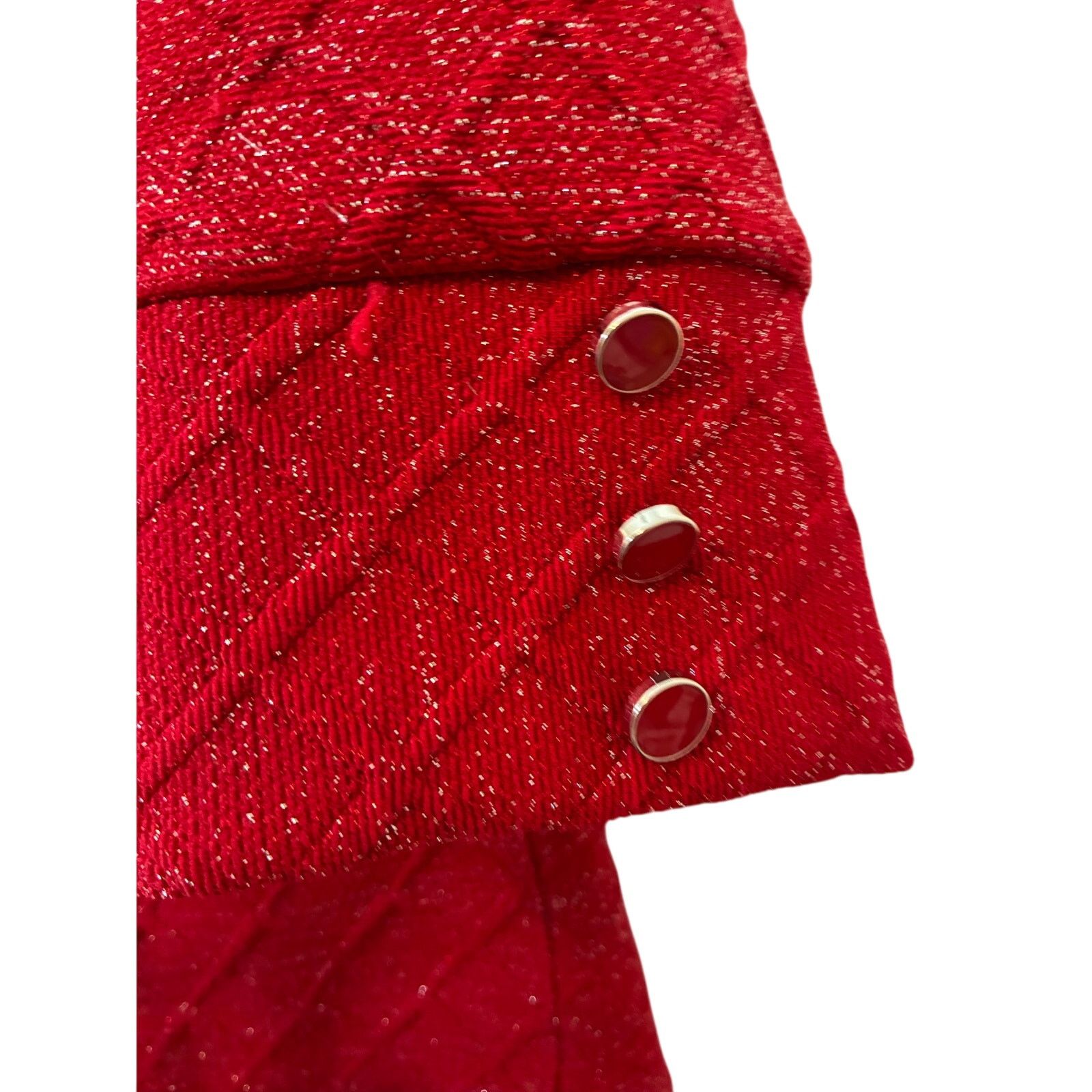 Other Allison Daley Crimson Red Shimmer 3/4 Sleeve Cardigan M Size M / US 6-8 / IT 42-44 - 3 Thumbnail
