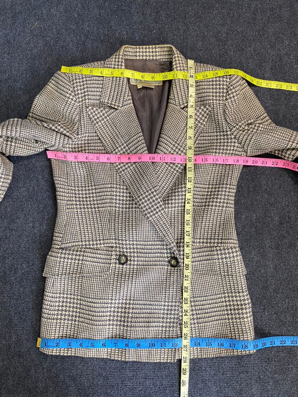Gucci 80s Gucci Houndstooth Wool Blazer Size XS / US 0-2 / IT 36-38 - 19 Thumbnail