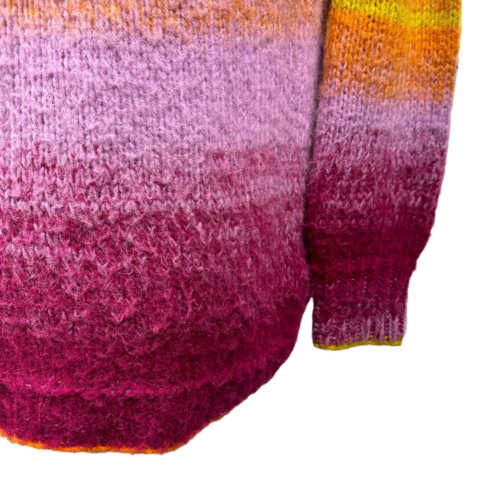 Anthropologie Anthropologie Womens Sweater Orange Pink Ombre Chunky XXS Size XXS / US 00 / IT 34 - 7 Thumbnail