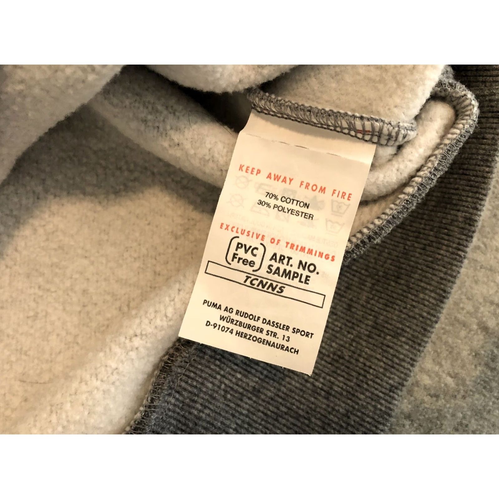 Puma PUMA Sweater Pullover We Will Win Mens Medium Gray Cotton Blend M Size US M / EU 48-50 / 2 - 3 Thumbnail