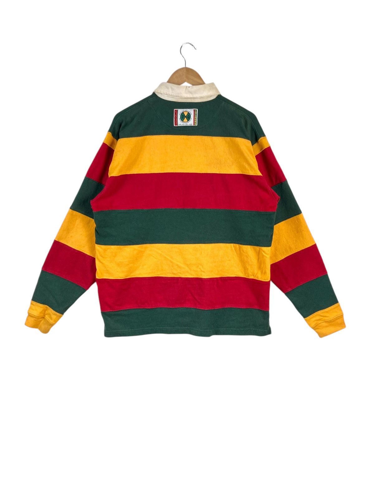 Cross Colours × Rap Tees × Vintage Vintage Cross Colours Post Hiphop Nation Og Polo Rugby Size US XL / EU 56 / 4 - 4 Thumbnail