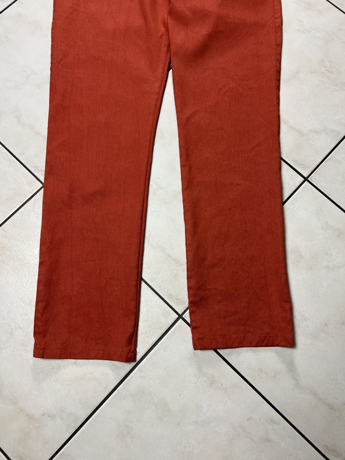 Etro Etro Milano casual linen cotton chino orange trousers Size US 34 / EU 50 - 5 Thumbnail