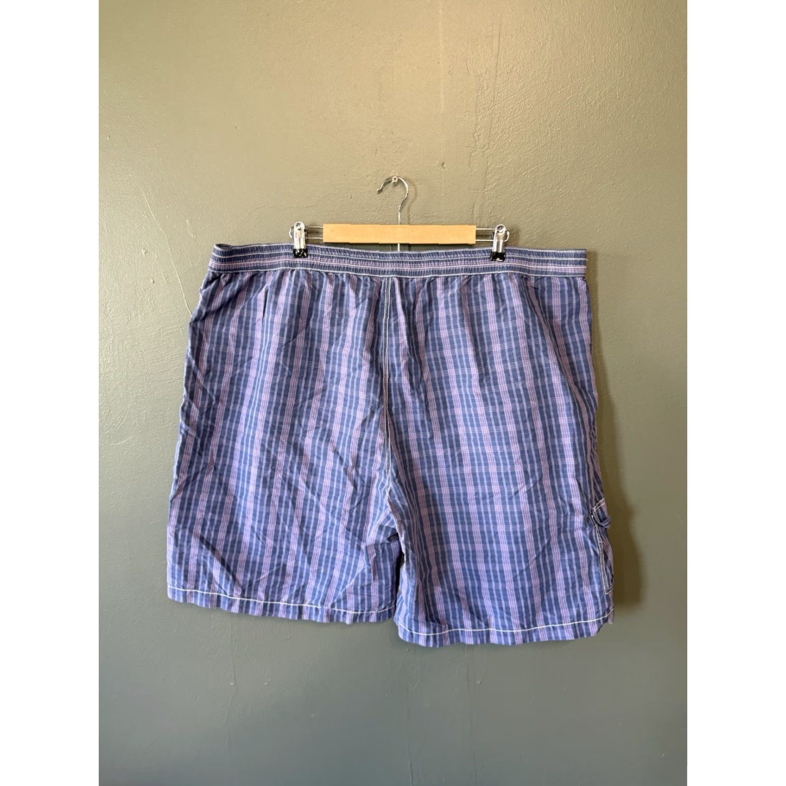 Polo Ralph Lauren Y2K Polo Ralph Lauren Mens Bottom Trunks Polo Ralph Lauren Plaid Blue Big 3X Swim Trunks Mens Big & Tall Size US XXL / EU 58 / 5 - 2 Thumbnail