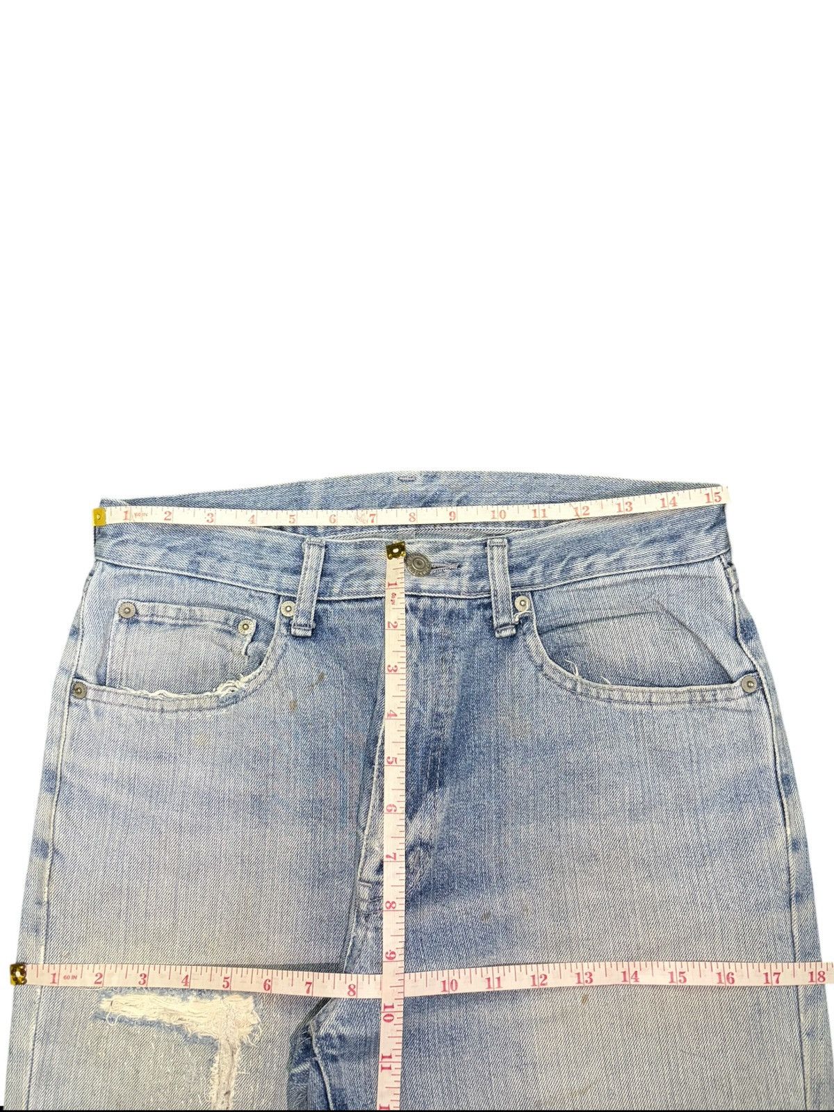 Uniqlo Vintage Japanese Uniqlo Sashiko Style Distressed Jeans Size US 30 / EU 46 - 6 Thumbnail