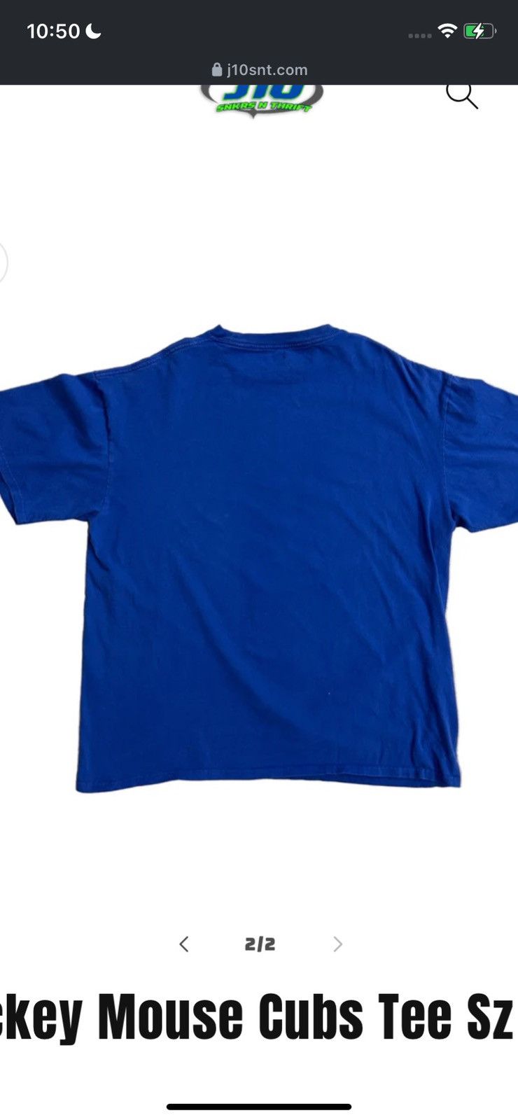 MLB Vintage Mickey Mouse Cubs Tee Sz 2XL Size US XXL / EU 58 / 5 - 3 Thumbnail
