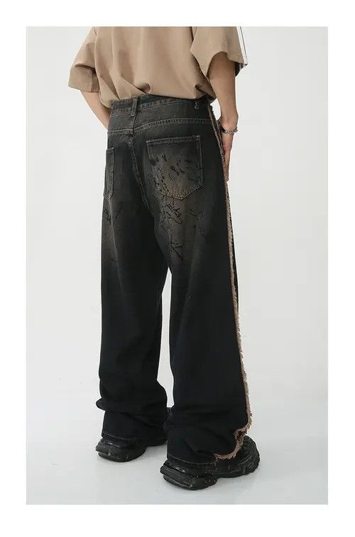 Japanese Brand VIBE Japanese retro casual loose tie-dye jeans Size US 32 / EU 48 - 6 Thumbnail