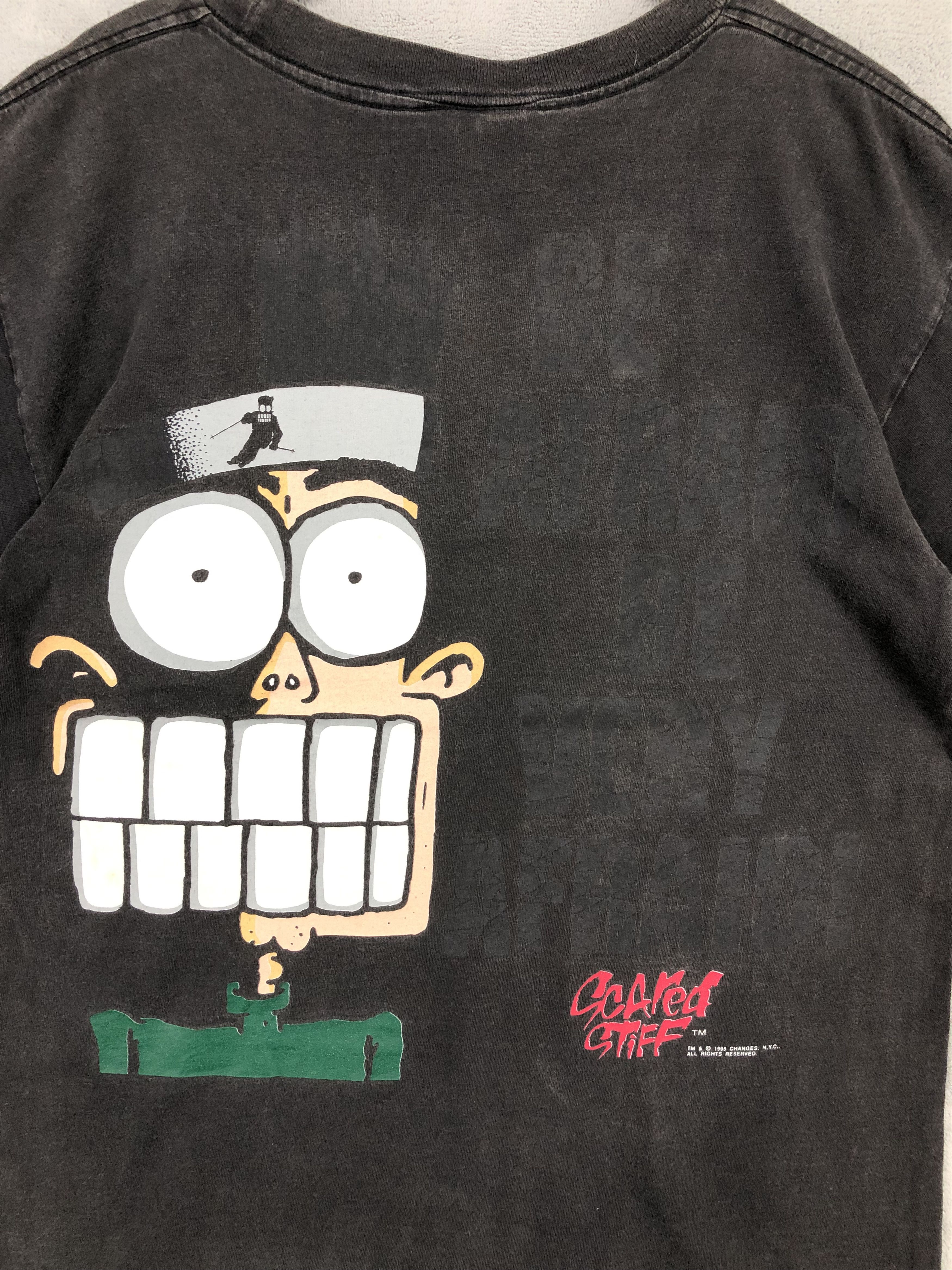 Vintage Vintage 90's Scare Stiff Skiing Tee Size US L / EU 52-54 / 3 - 4 Thumbnail