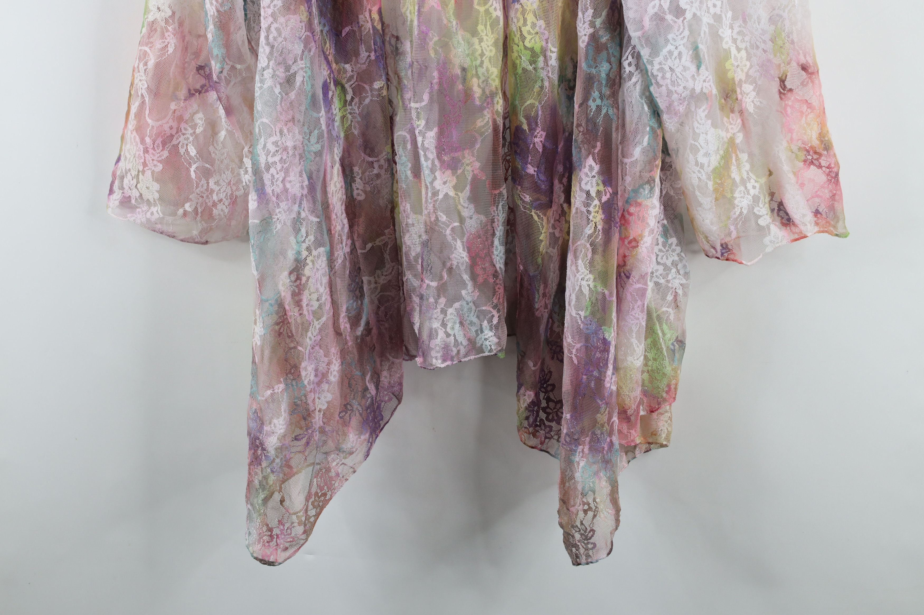 Vintage Vintage 90s Y2K Babydoll Fairy Sheer Open Front Kimono USA Size XXL / US 16-18 / IT 52-54 - 3 Thumbnail