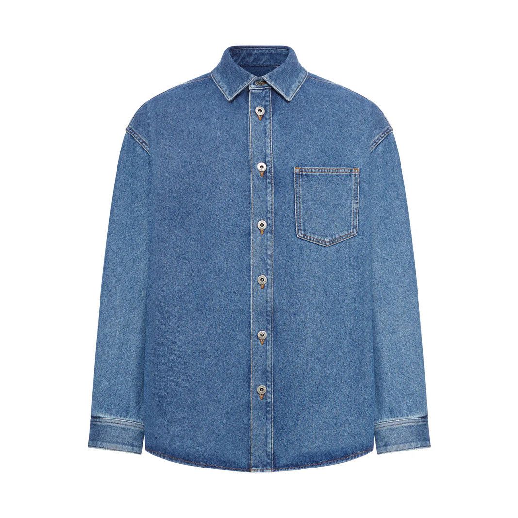 Loewe LOEWE Mid Blue Denim Anagram Jacket New & Authentic (Men's s Size US S / EU 44-46 / 1 - 1 Thumbnail