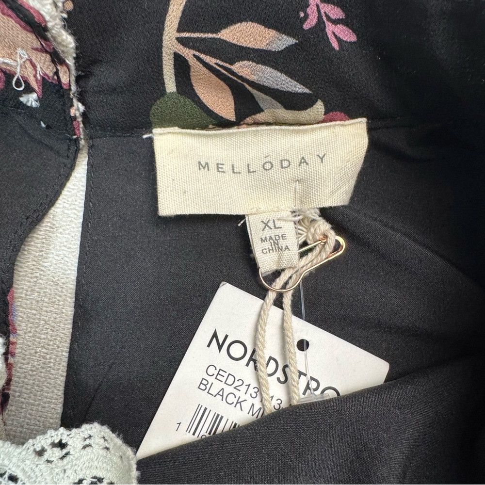 Other NWT New MELLODAY Black Floral Patchwork Maxi Dress Size XL Size XL / US 12-14 / IT 48-50 - 6 Thumbnail