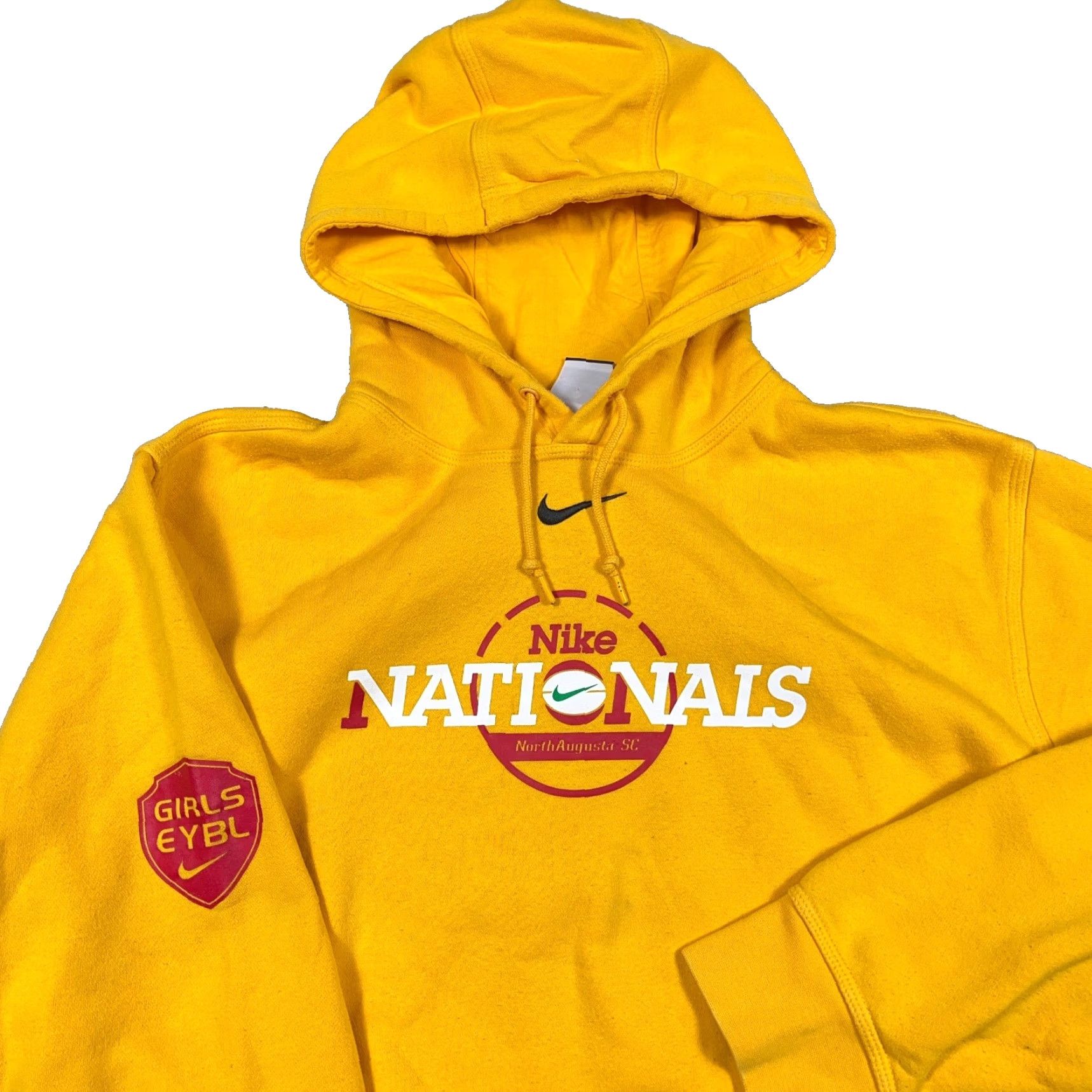 Nike Nike Hoodie Men XL Yellow EYBL North Augusta SC Center Swoosh Sweatshirt Adult Size US XL / EU 56 / 4 - 2 Thumbnail
