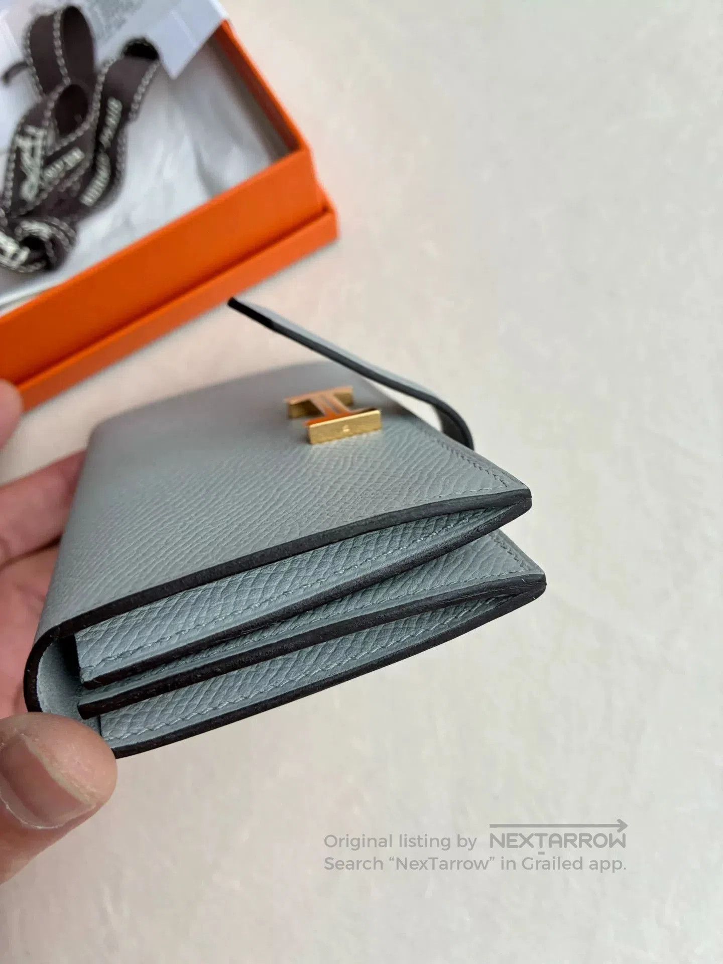 Hermes Hermes Bearn Card Case Gold Clasp. Size ONE SIZE - 3 Thumbnail