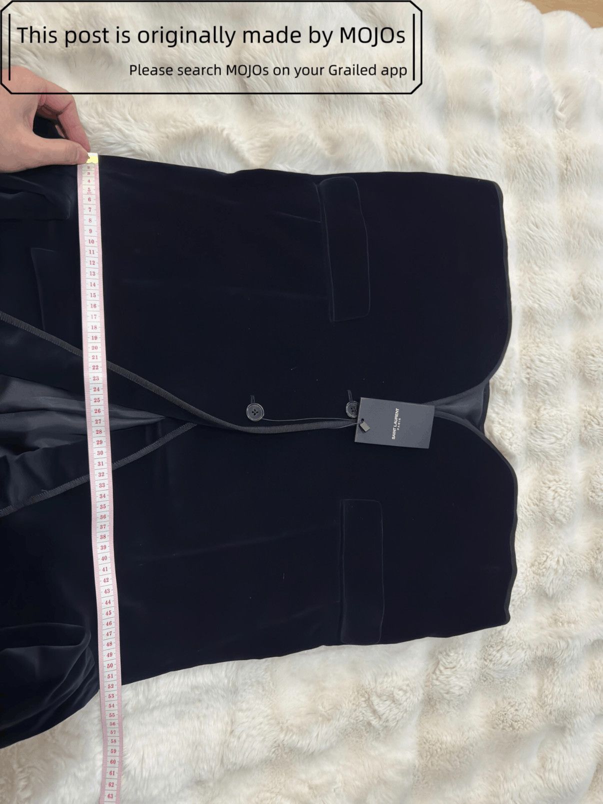 Saint Laurent Paris Sz 48 Saint Laurent Paris 14AW Velvet Black Blazer mojos9432 Size US M / EU 48-50 / 2 - 8 Thumbnail