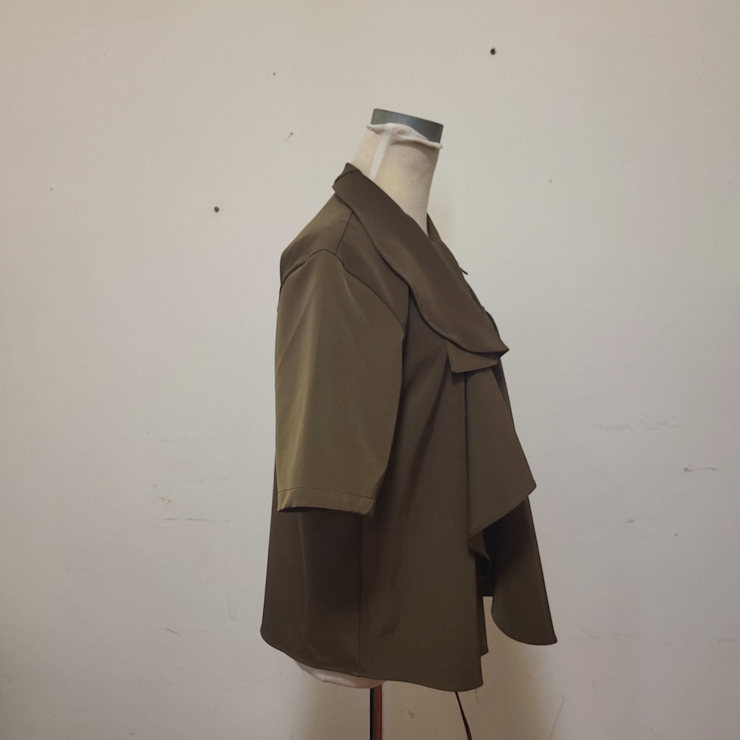 Maison Margiela MM6 Khaki Green Tie Wrap Shirt Size XS / US 0-2 / IT 36-38 - 4 Thumbnail