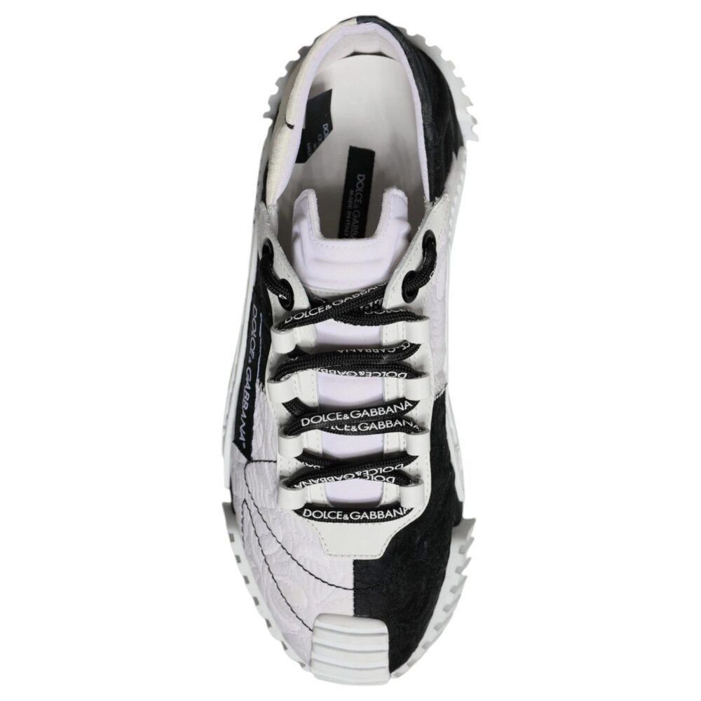 Dolce & Gabbana Dolce & Gabbana White Black Low Top NS1 Sneakers Shoes Size US 9 / IT 39 - 8 Thumbnail
