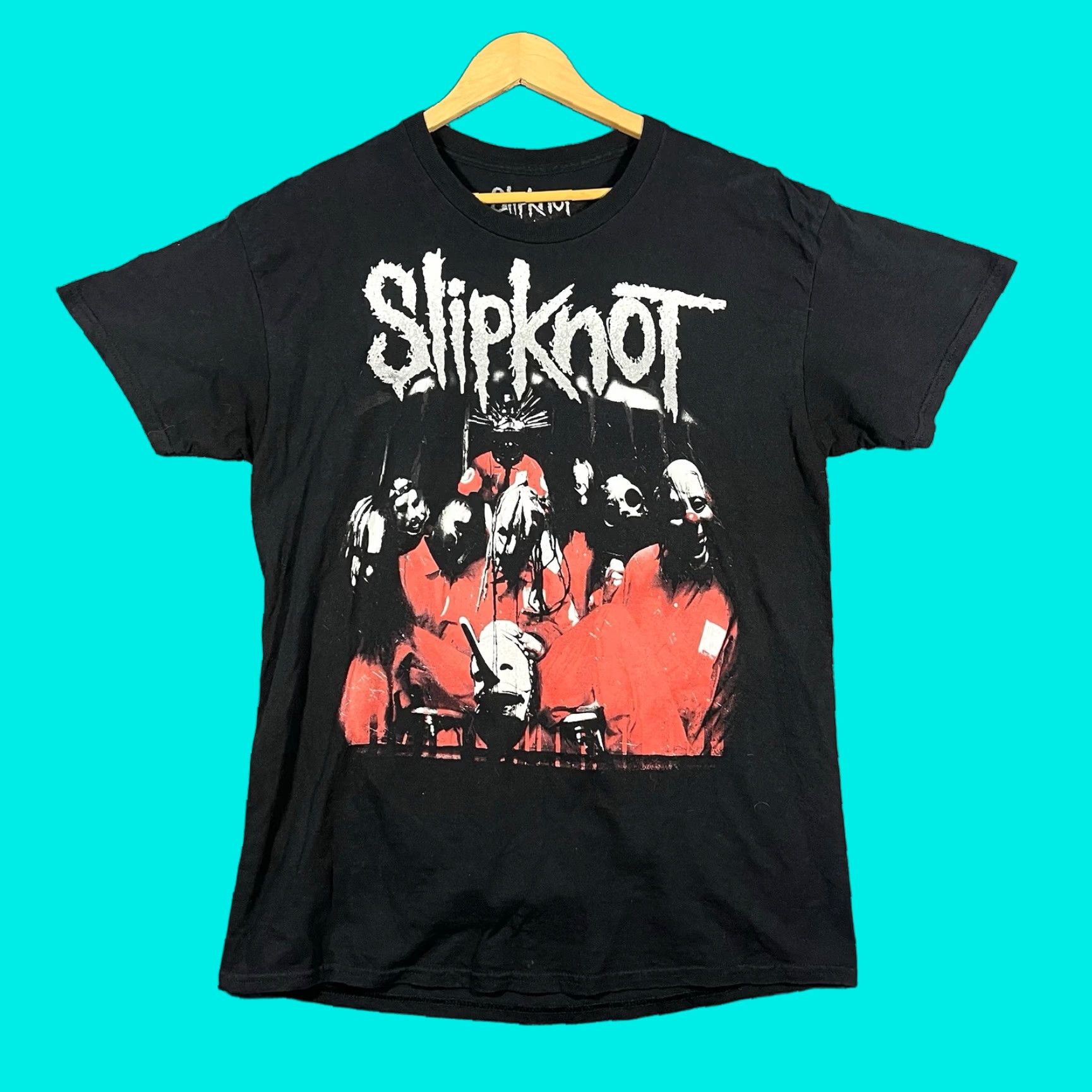 Doublet Slipknot Tee T-Shirt Mens Large Black Double Sided Barcode Official Band Graphic Print Shirt Size US L / EU 52-54 / 3 - 1 Thumbnail