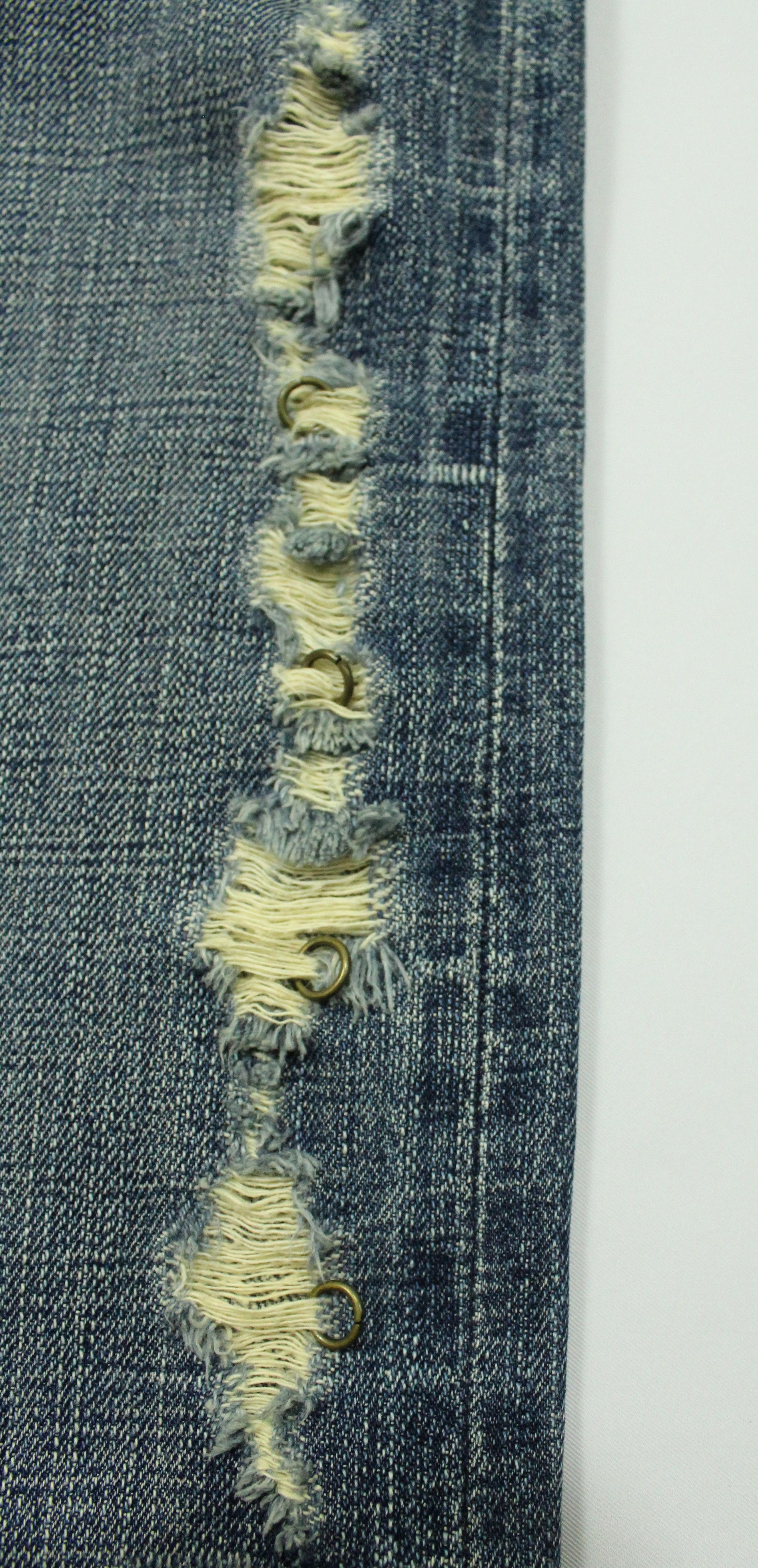 Japanese Brand Selvedge Distressed Style GENOESE Denim Size US 32 / EU 48 - 16 Thumbnail
