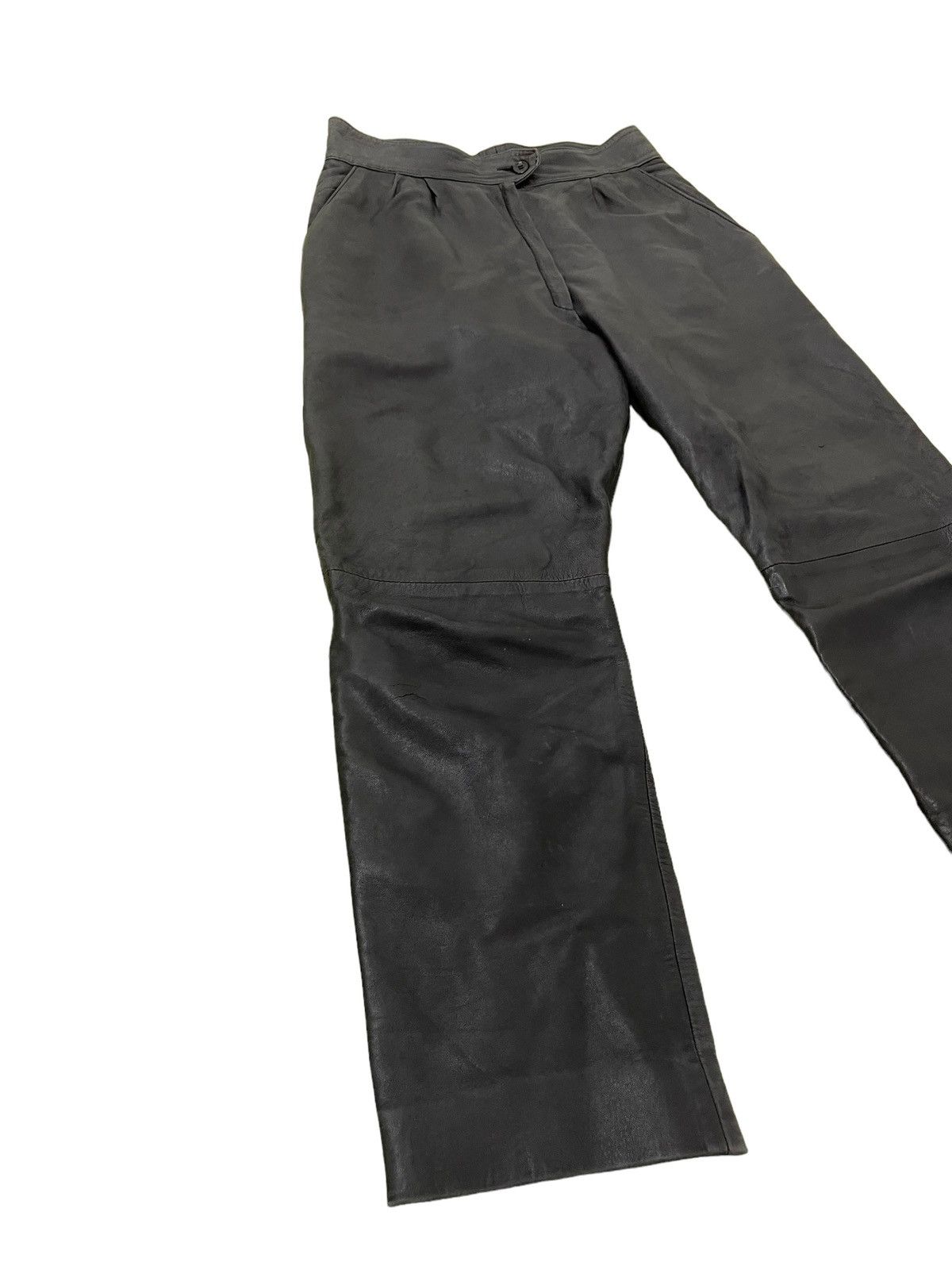 Le Grande Bleu (L.G.B.) Leather Pant Unknown Vtg Japan Baggy Tapered 8🟦7 Size US 32 / EU 48 - 2 Thumbnail