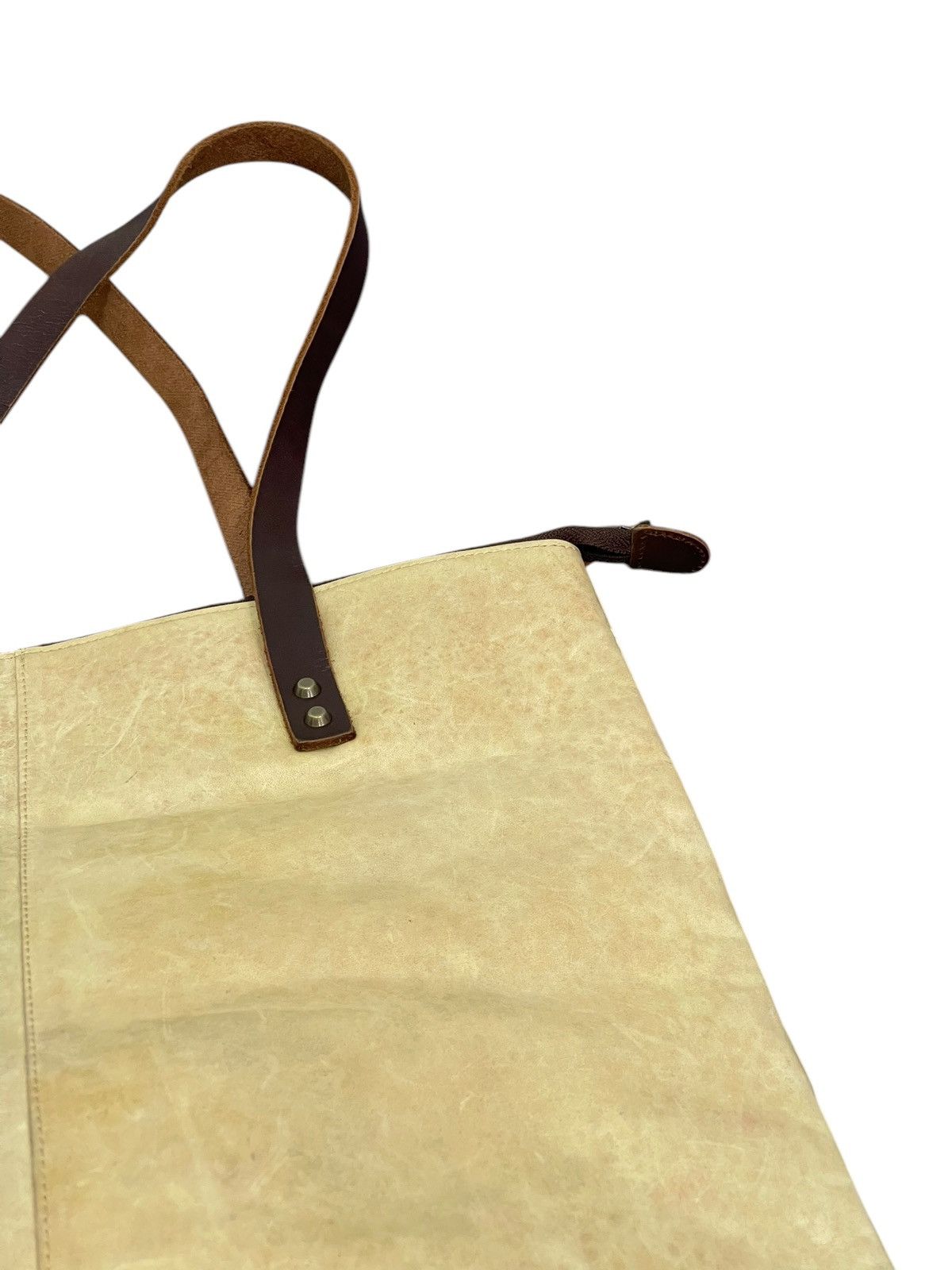 Genuine Leather Full Leather Patina Vtg Unknown Tote Shoulder Bag 2🟩0 Size ONE SIZE - 17 Thumbnail
