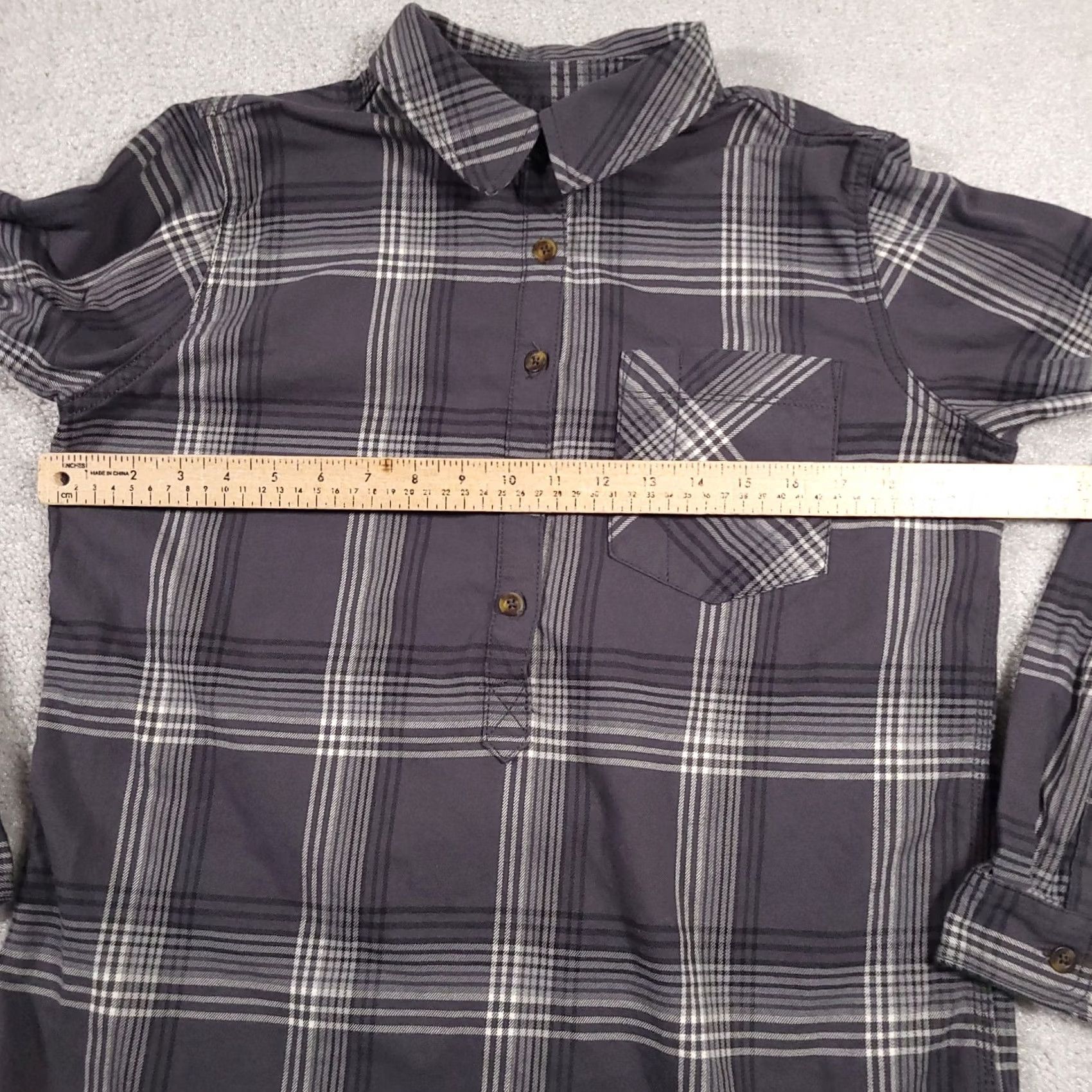 Carhartt VINTAGE Carhartt Pullover Plaid 1/2 Button Collared Shirt Women's Medium Gray Size M / US 6-8 / IT 42-44 - 7 Thumbnail