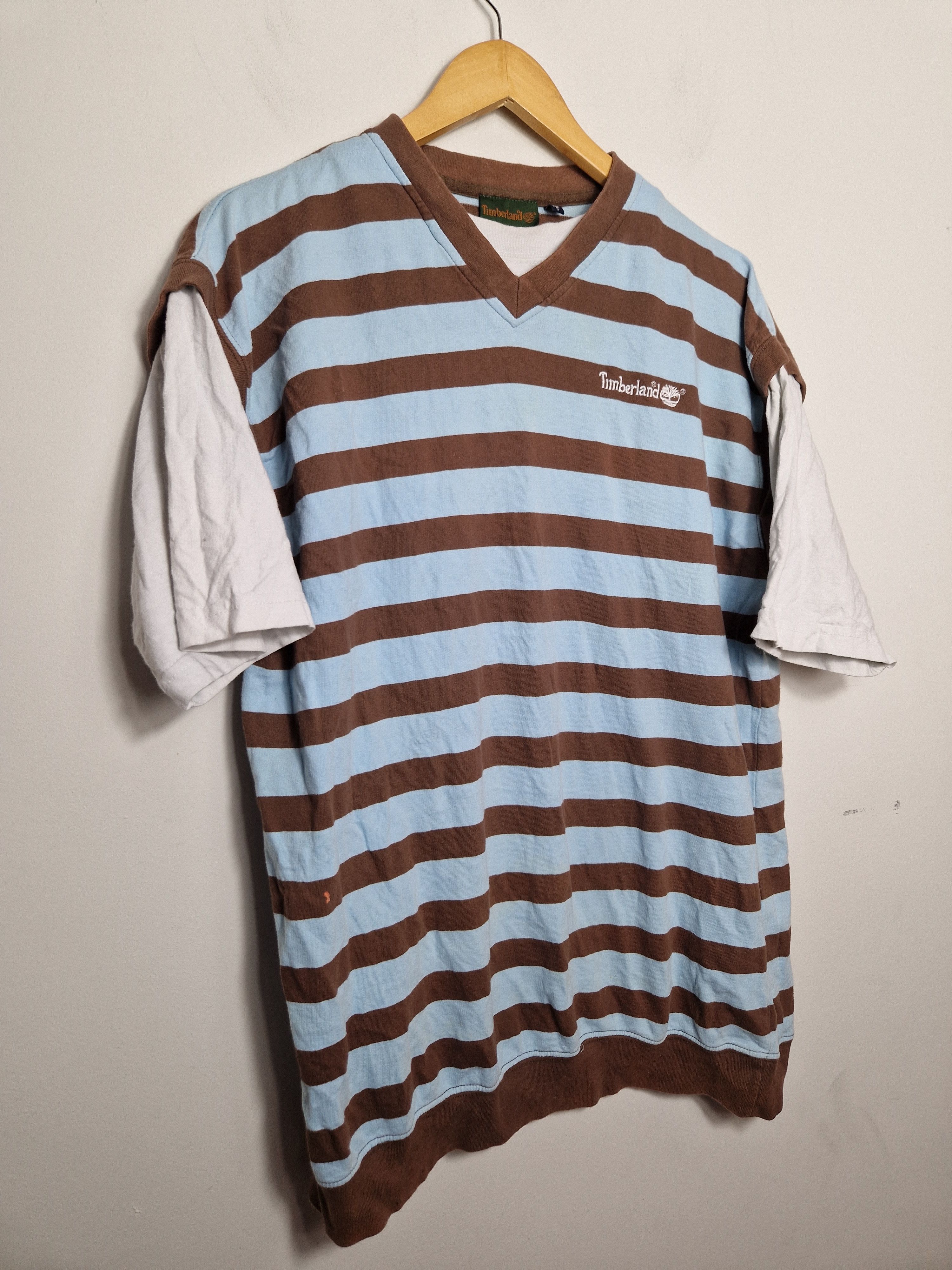 Timberland × Vintage Timberland vintage stripped vest t-shirt skate y2k Size US XL / EU 56 / 4 - 3 Thumbnail