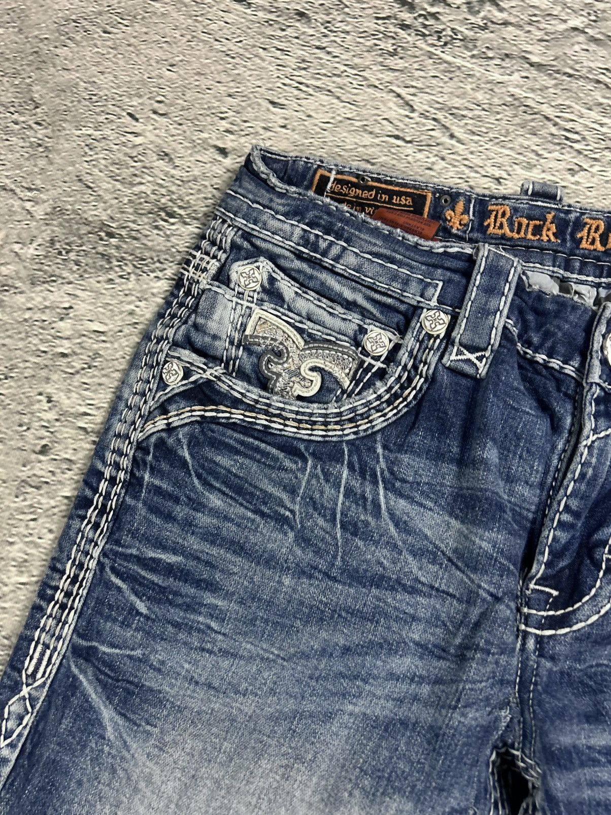 Rock Revival Rock Revival vintage jeans blue white stitching Y2K Size US 32 / EU 48 - 8 Thumbnail