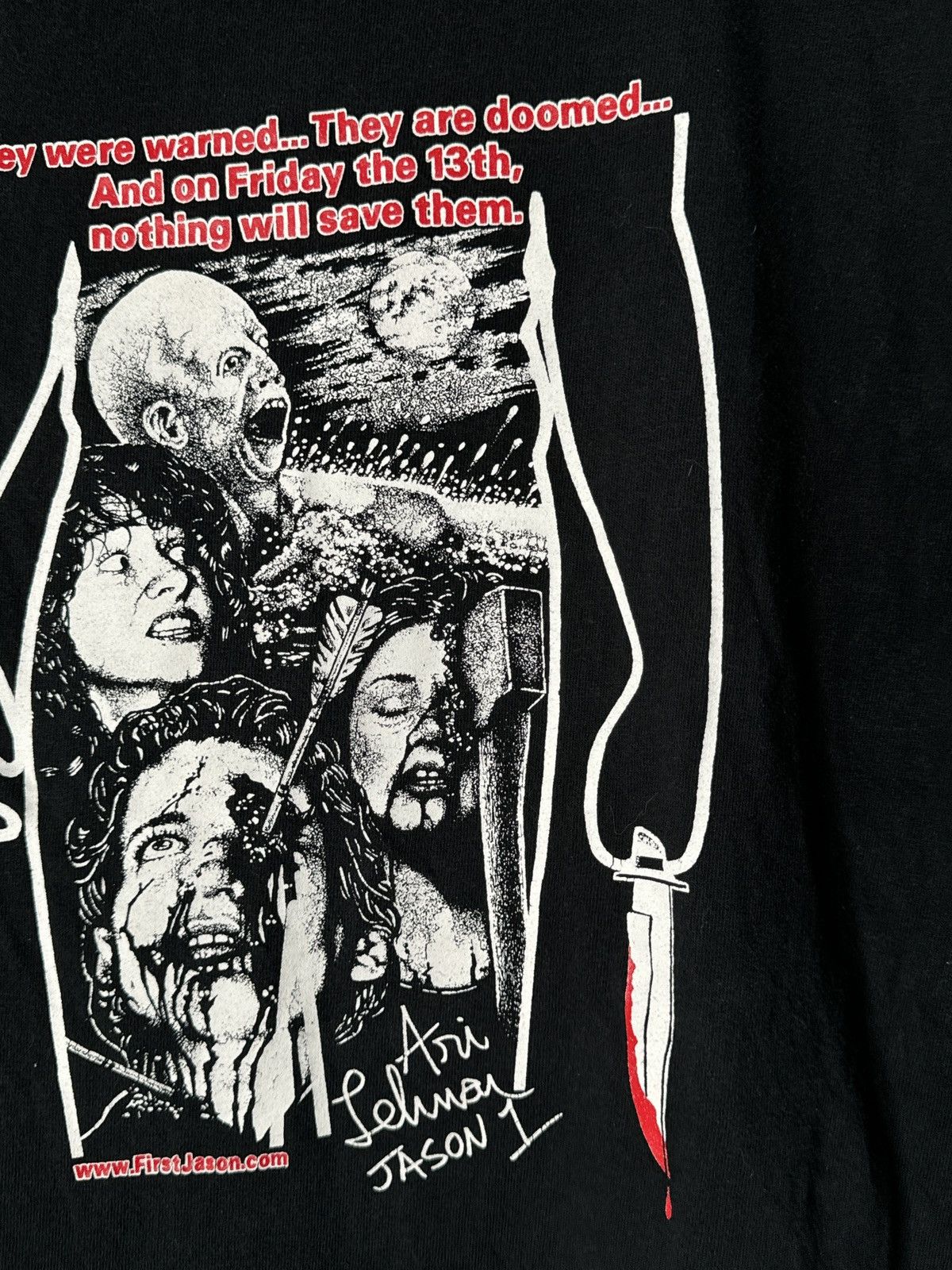 Vintage Vintage Y2K Friday The 13th They Were Warned T Shirt Size US XL / EU 56 / 4 - 3 Thumbnail