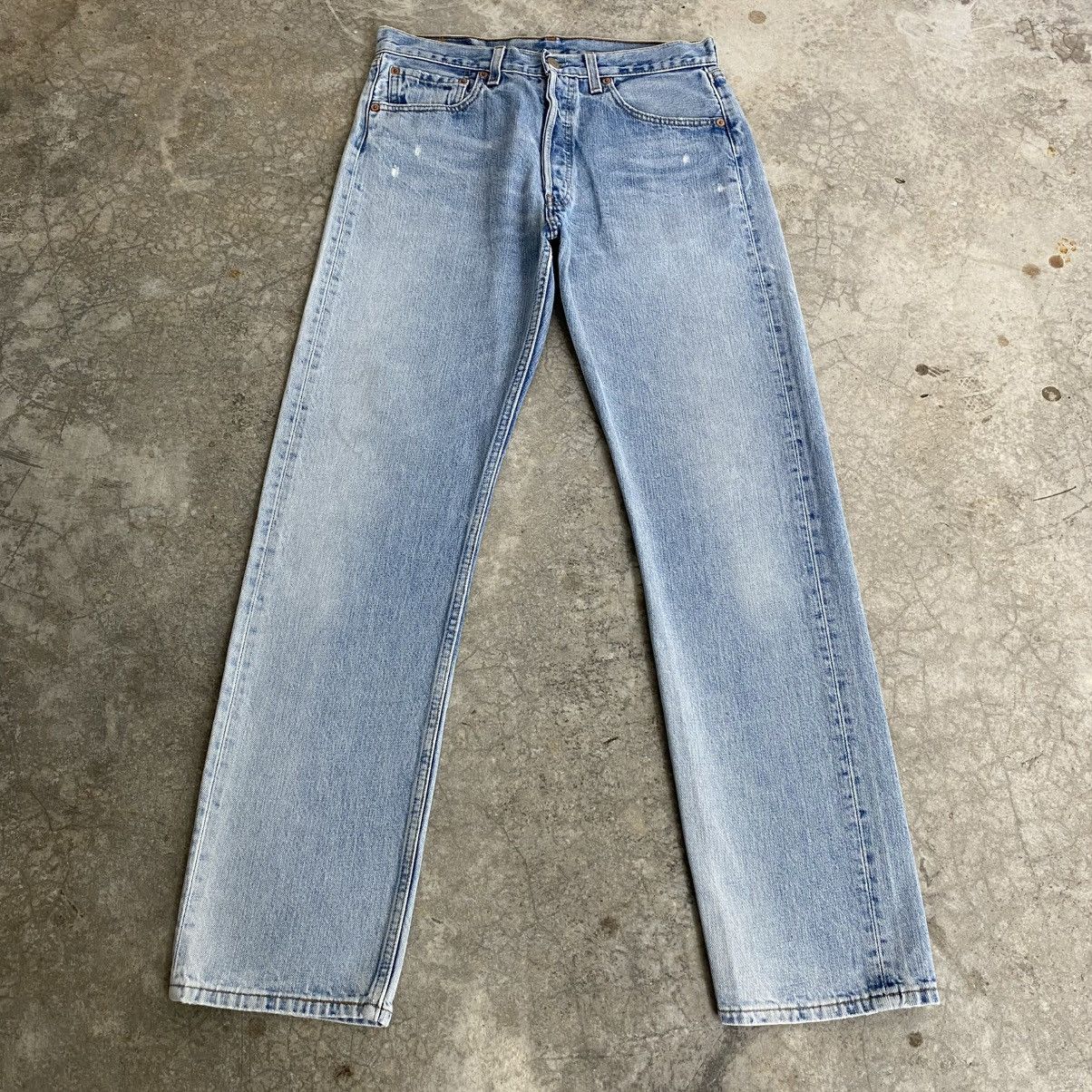 Levi's Vintage Late 90’s Levis 501 Faded Light Blue Jeans Size US 31 - 2 Thumbnail
