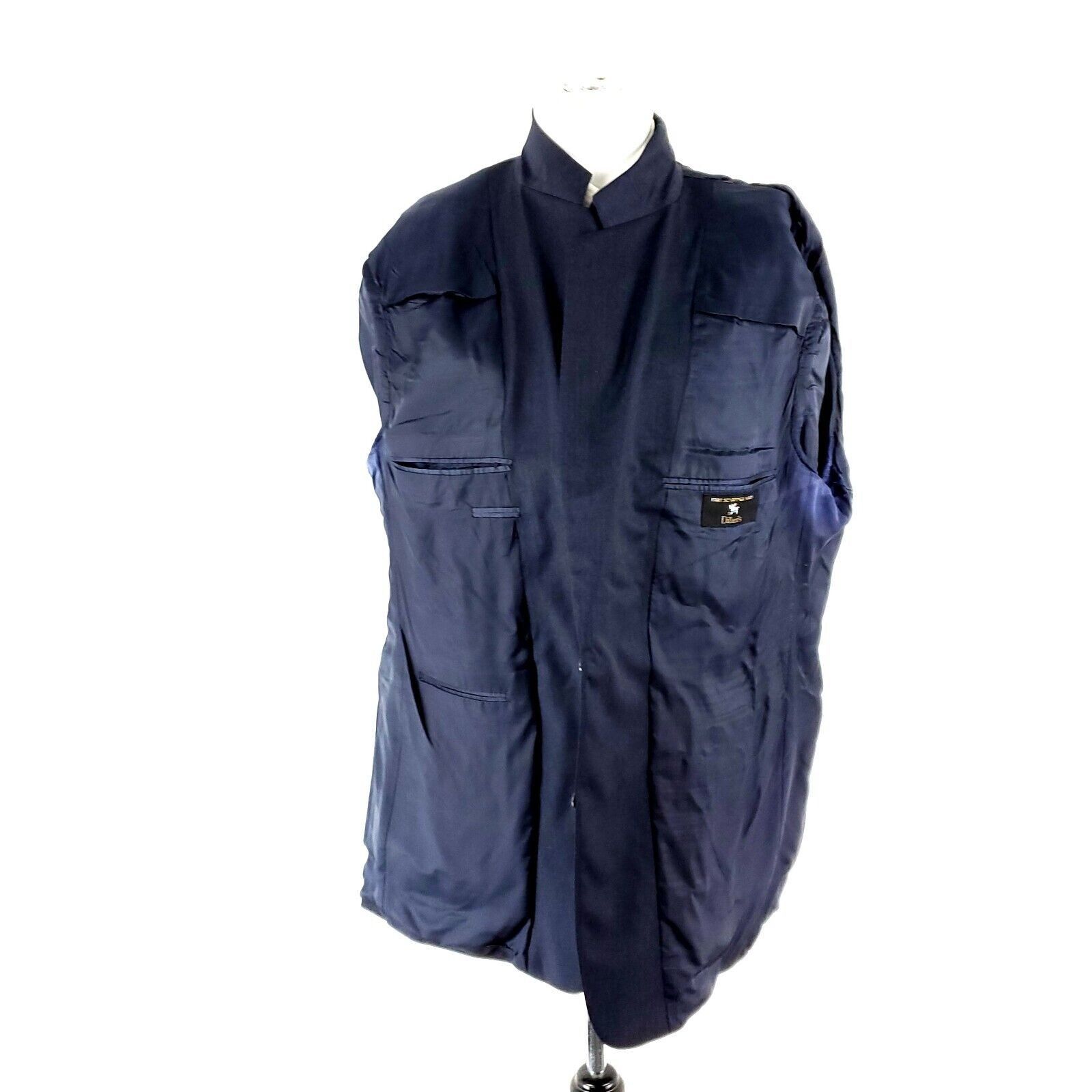 Hart Schaffner Marx Hart Schaffner Marx Wool 2 Button Blazer 46L Blue Suit Jacke Size 46L - 9 Thumbnail