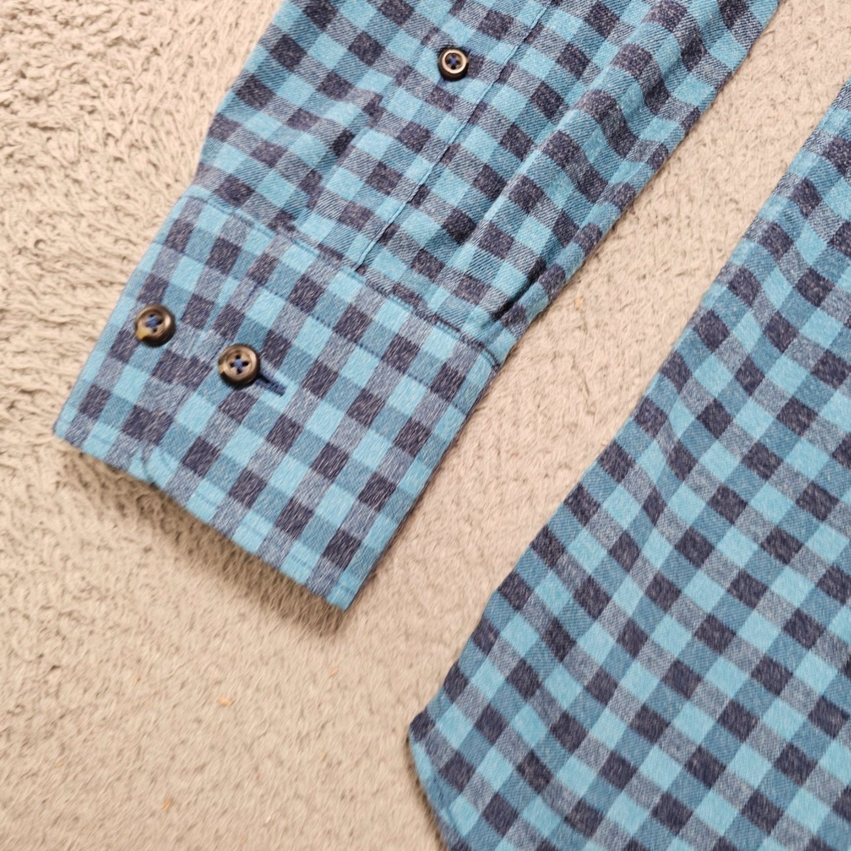 Peter Millar Peter Millar Crown Sport Shirt Mens Size Medium Blue Gingham Check Button-Up Size US M / EU 48-50 / 2 - 4 Thumbnail