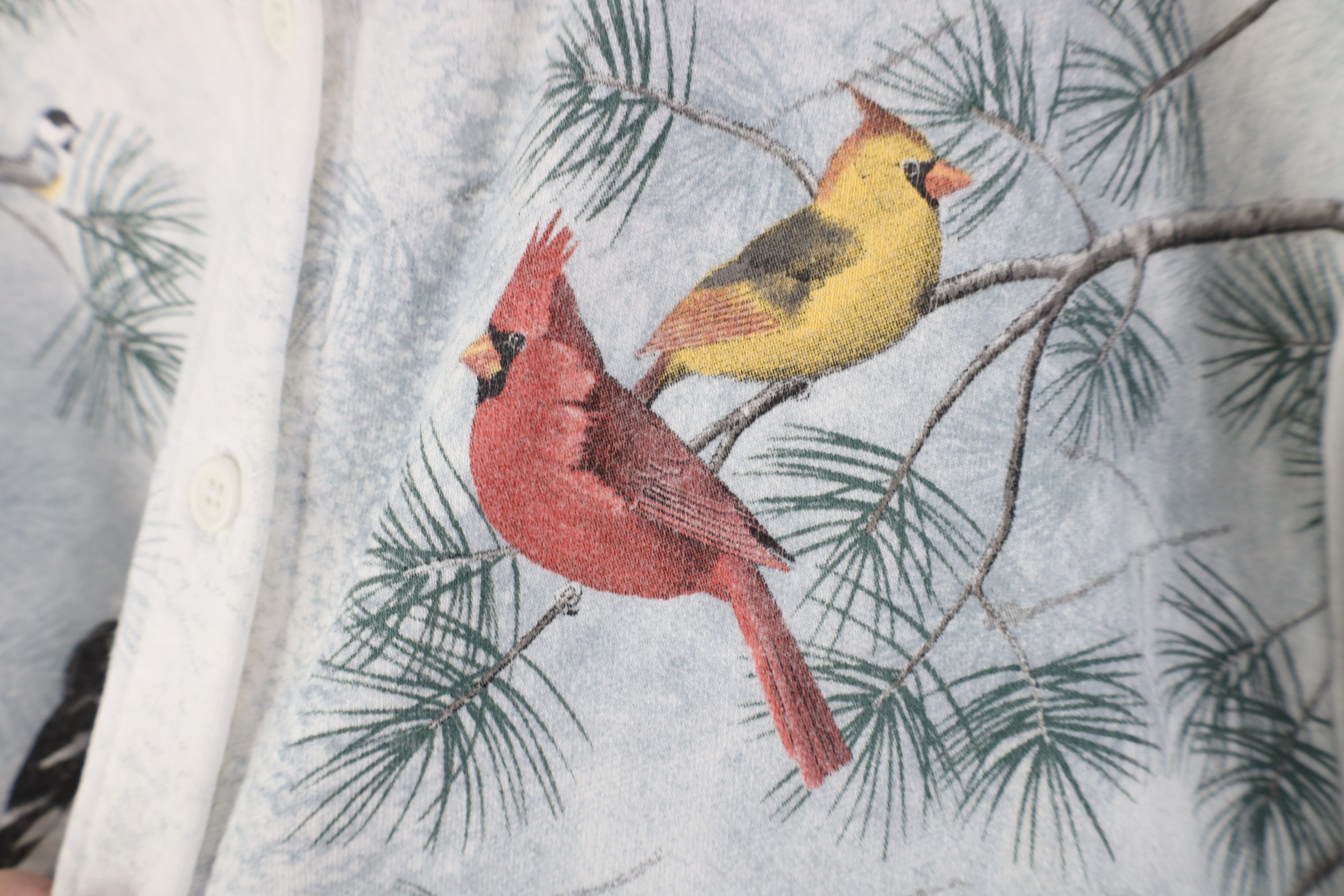 Vintage Vintage 90s Winter Birds Christmas All Over Print Sweatshirt Size L / US 10 / IT 46 - 6 Thumbnail