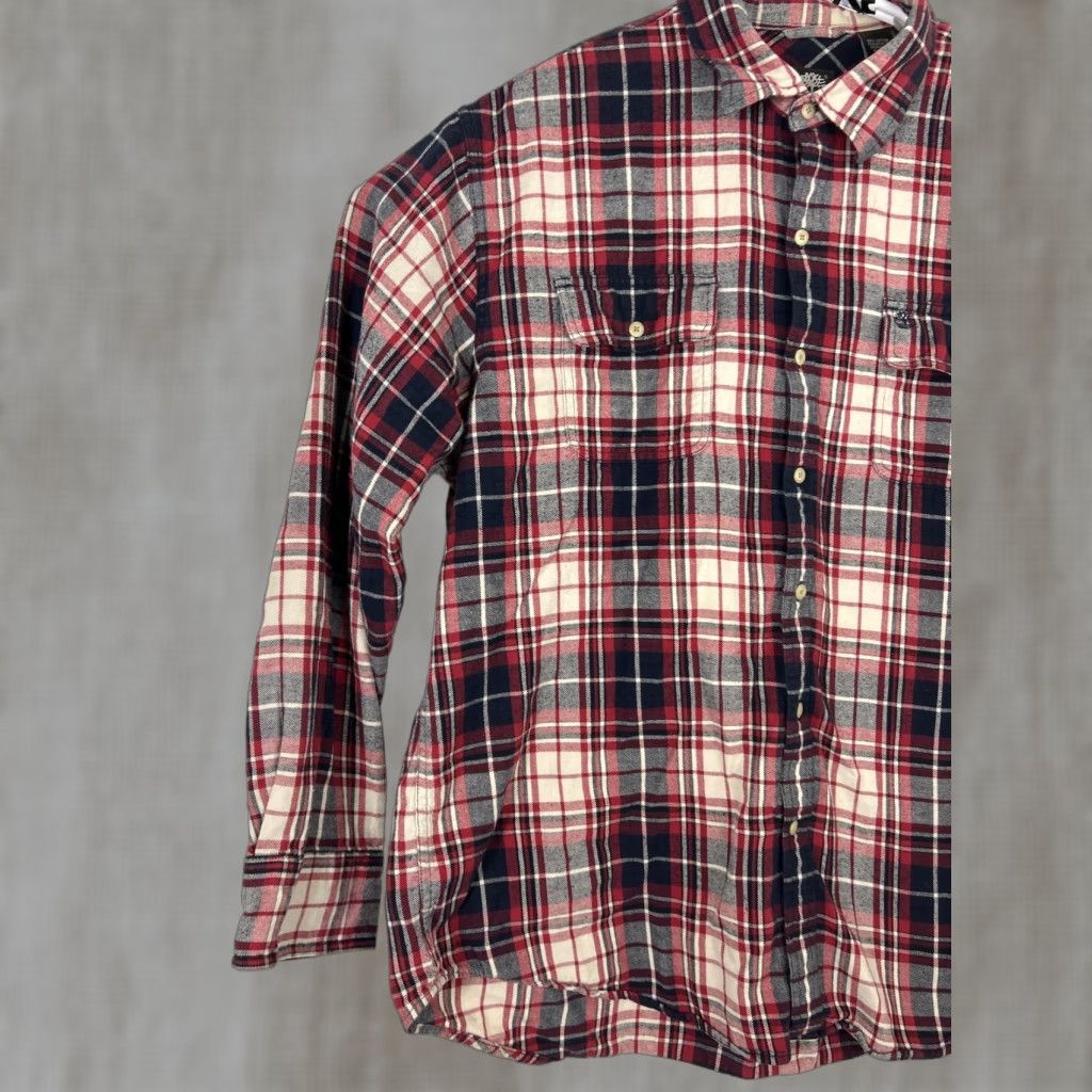 Timberland Timberland Mens XL Button-Up Flannel Shirt Plaid Red White Blue Long Sleeve Size US XL / EU 56 / 4 - 1 Thumbnail