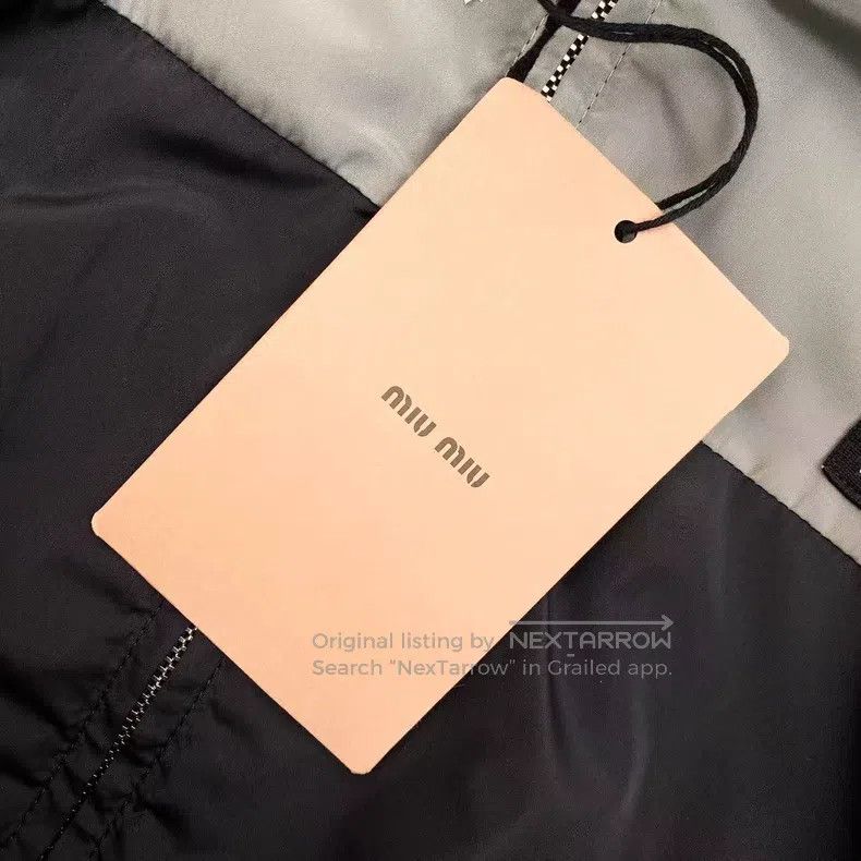 Miu Miu Miu Miu 42 25ss spring and summer contrast nylon sports coa Size L / US 10 / IT 46 - 6 Thumbnail
